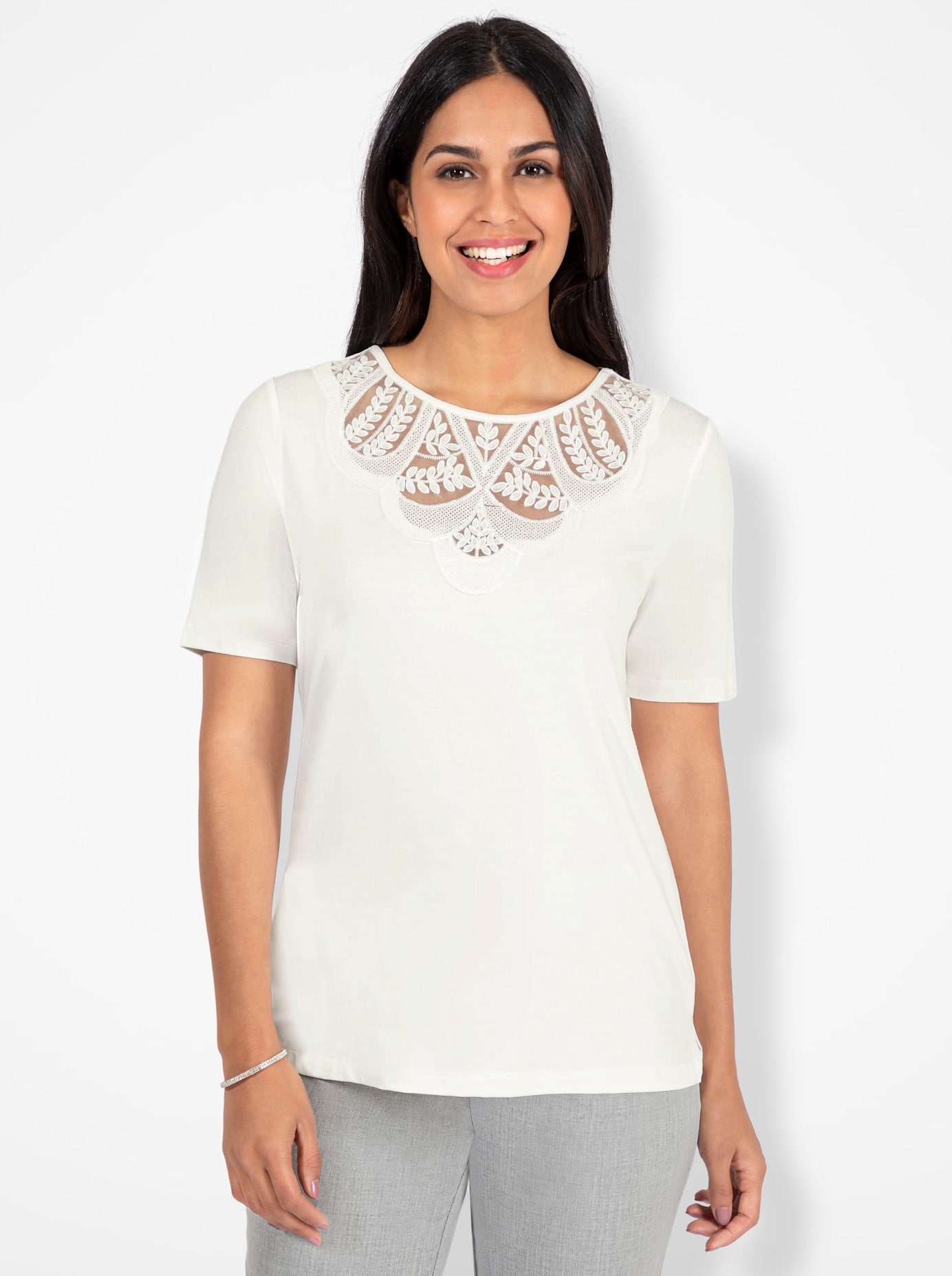 Lady Shirt à col rond »Shirt« 1 cuis