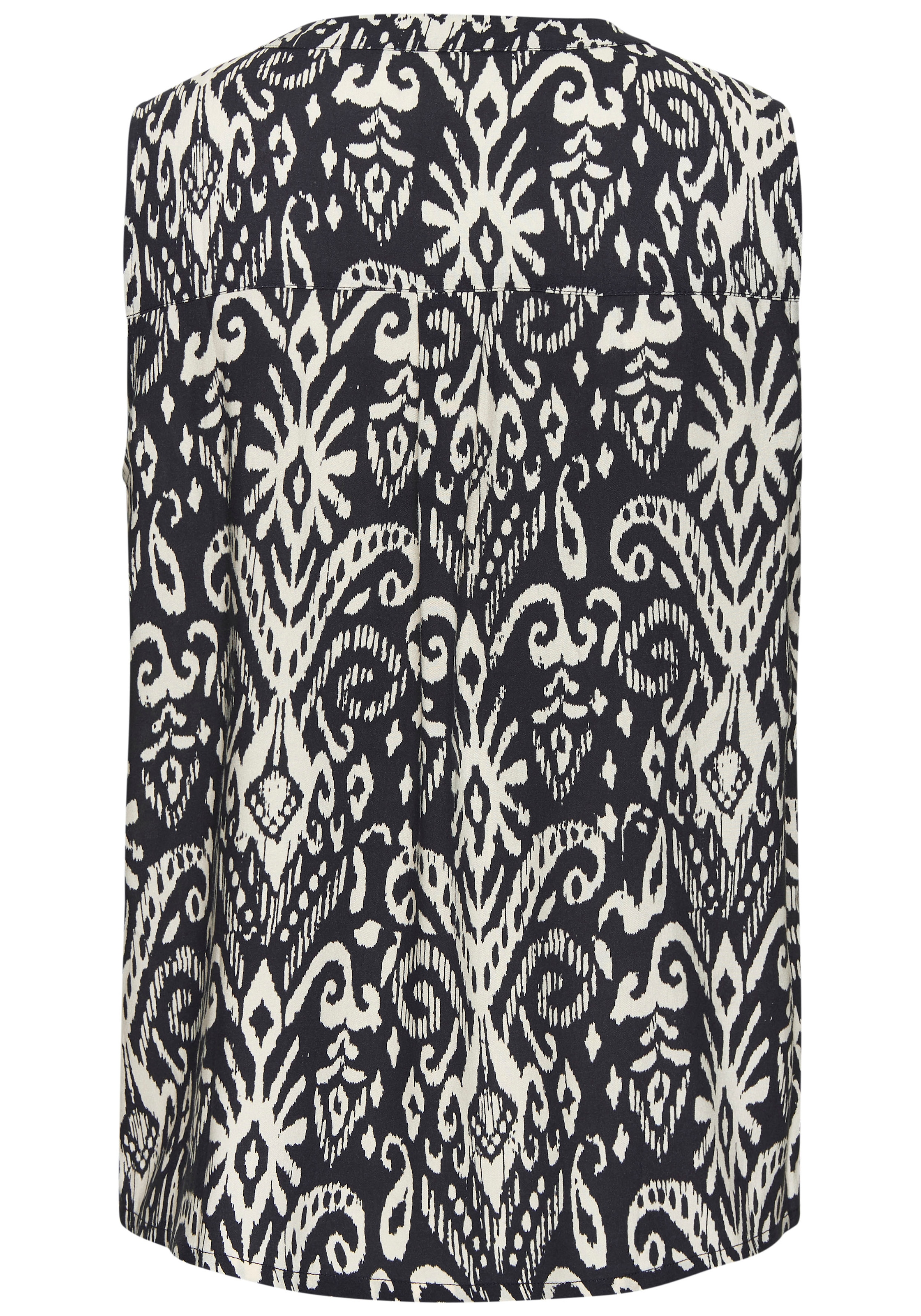 Vivance Blusentop mit V-Ausschnitt und Ethnomuster, Boho-Style, Blusenshirt, Damenbluse