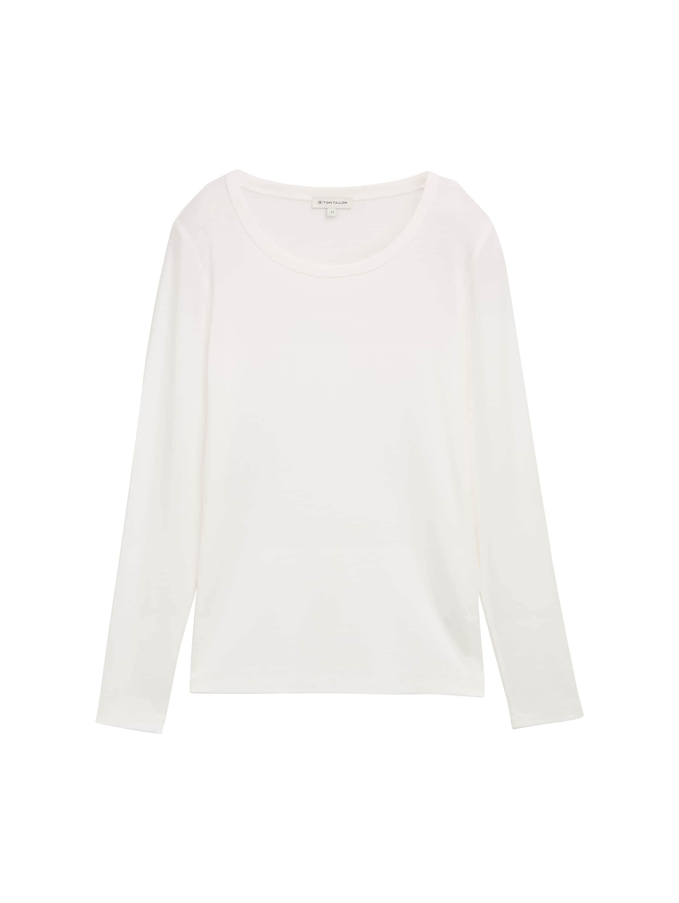TOM TAILOR Langarmshirt »Regular« mit Rundhalsausschnitt und Stretch