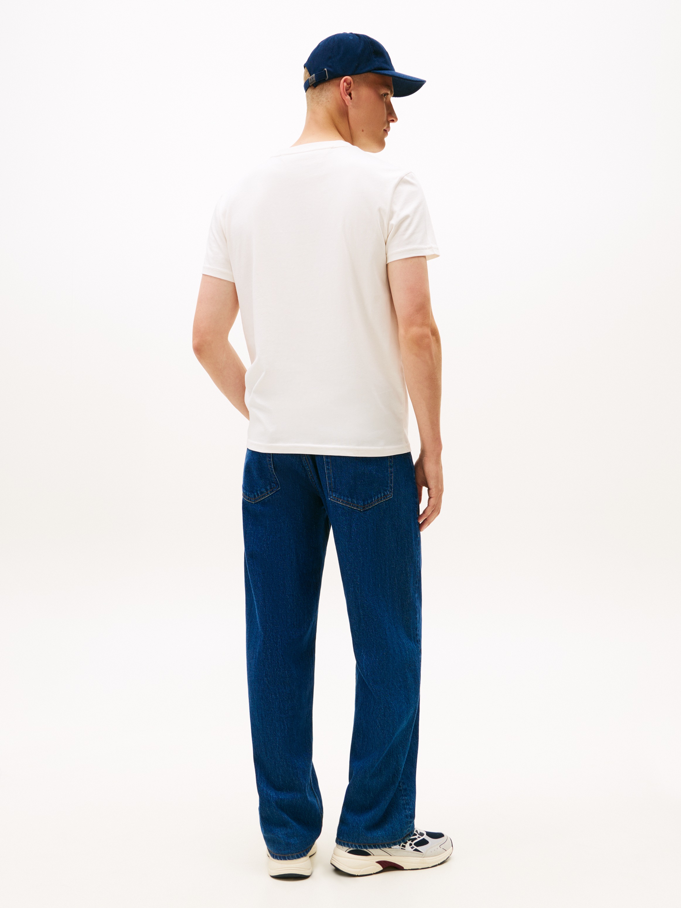 Tommy Jeans T-Shirt Rundhalsausschnitt, Regular Fit, Logo-Druck