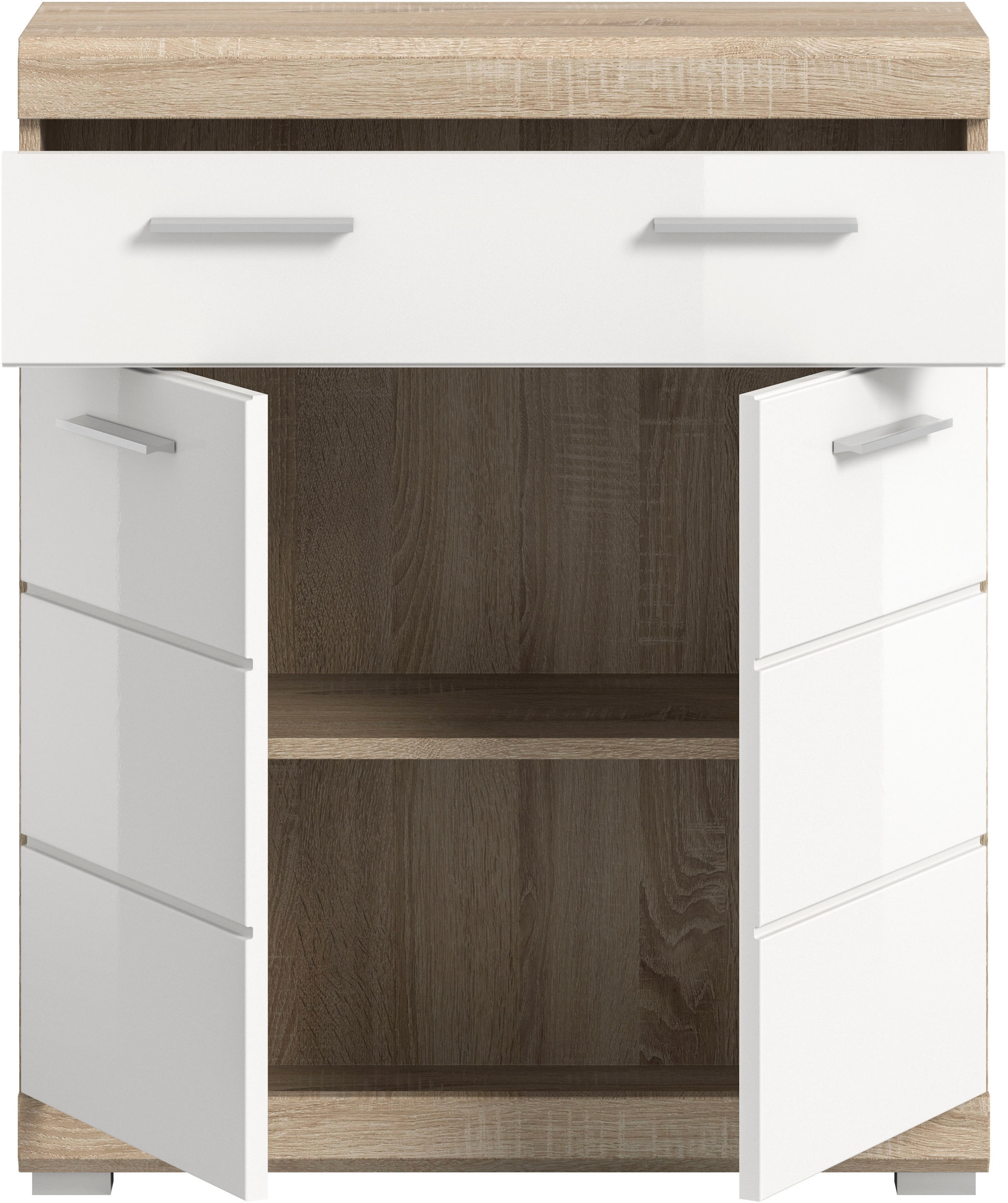 welltime Armoire basse »SIENA, Breite 74cm, 2 Tür, 1 Schubkasten, 2 Fächer, MDF-Front« BEST-SELLER !,  disponible en plusieurs couleurs, meubles de salle de bain, armoire de salle de bain, commode, salle de bain