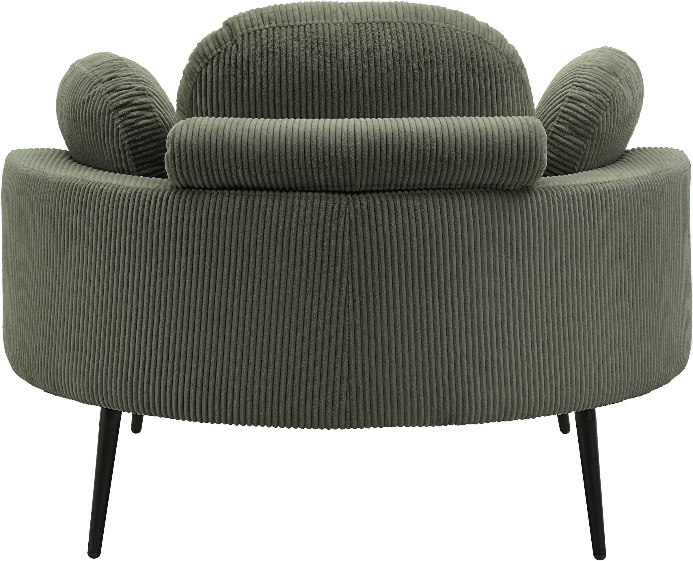 GOODproduct Loveseat »Riko Sessel, B: 110 cm, Sitzhöhe: 44 cm« XXL- Sessel, mit Stauraumhocker, Rückenstütze & 4 Zierkissen