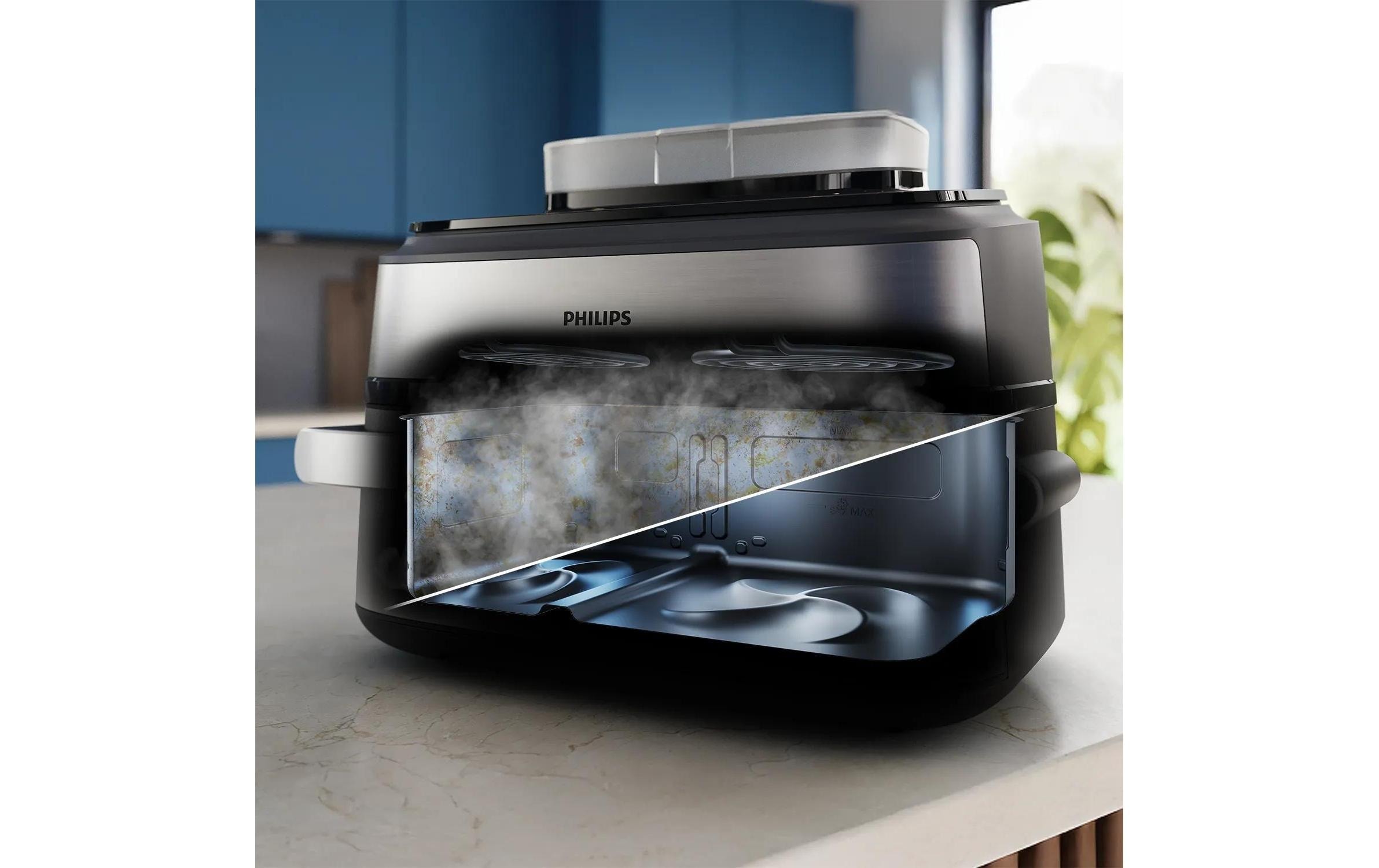 Philips Friteuse à air chaud »NA565/92 9,5 l« 2300 W avec revêtement antiadhésif