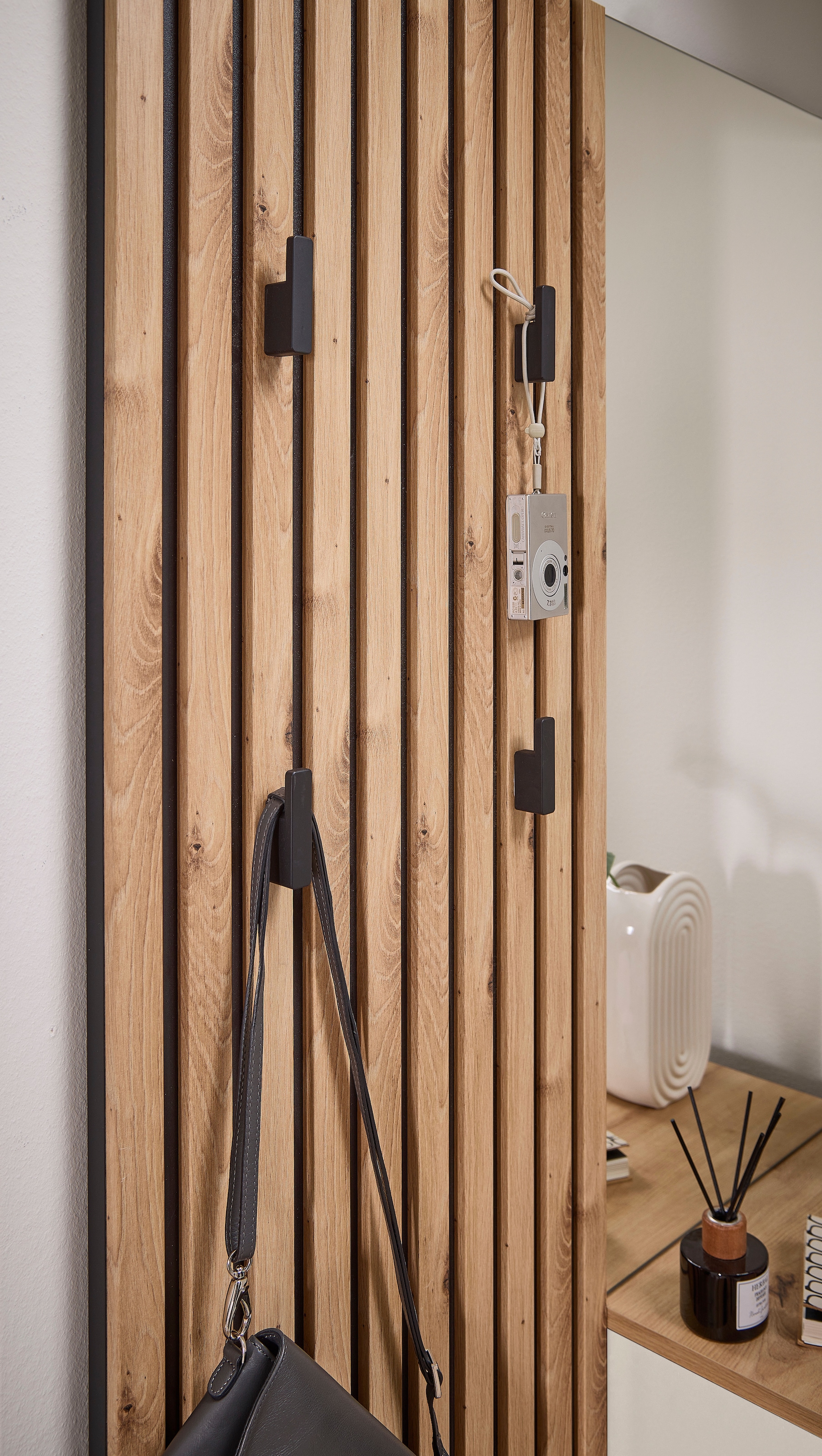 HBZ Vestiaire compact »Simple mit Spiegel, Flurgarderobe BxHxT 88x195x35 cm« 4 cuis tlg. avec banc, panneau, meuble à chaussures avec tiroir et miroir