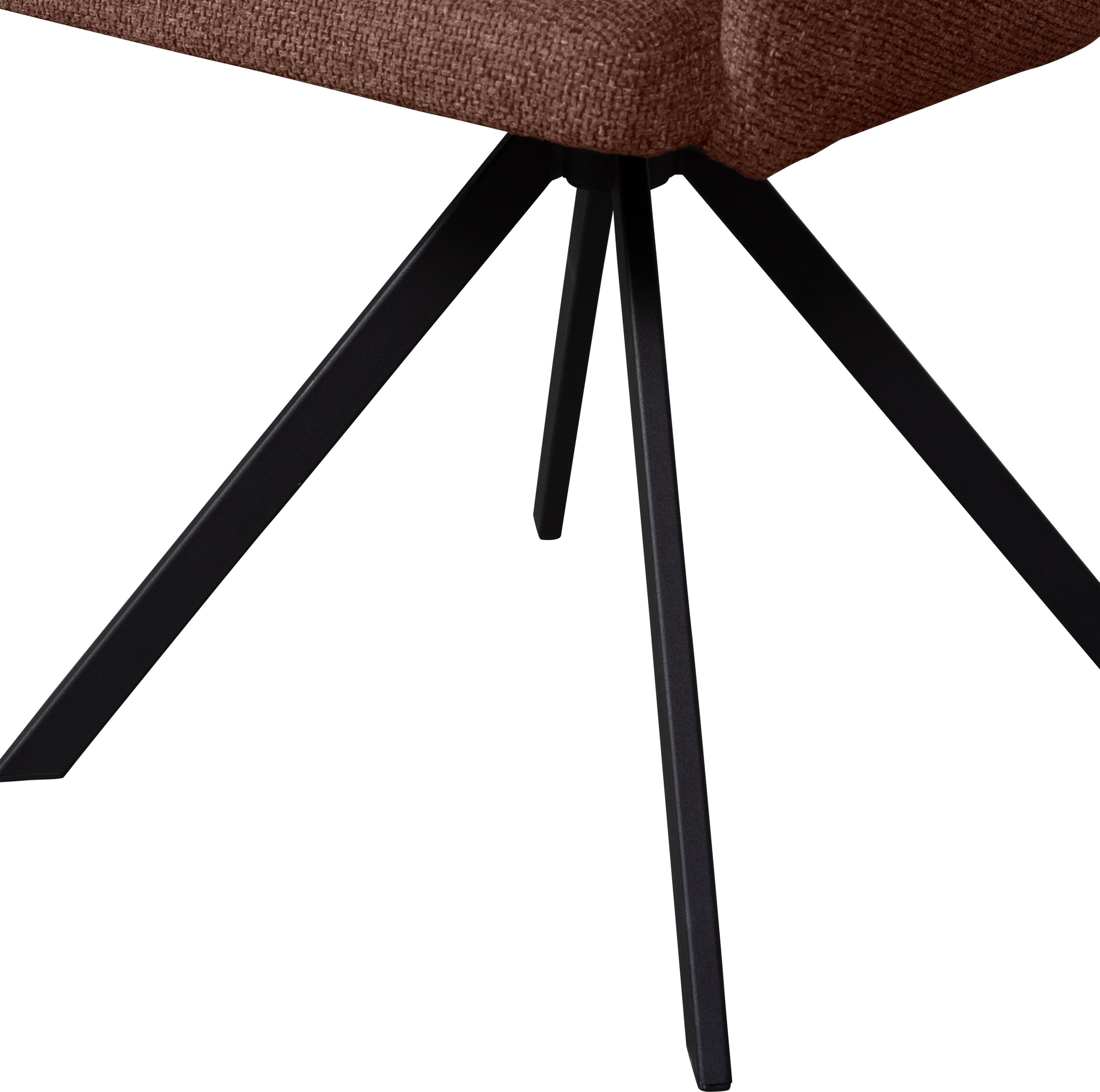WOOOD Chaise de salle à manger »Fenne aus Kunstleder mit Drehgestell aus Metall H 80 x B 58 cm« (Ensemble) 2 cuischaise Polter avec pied pivotant, tissu tissé, hauteur 80 cm