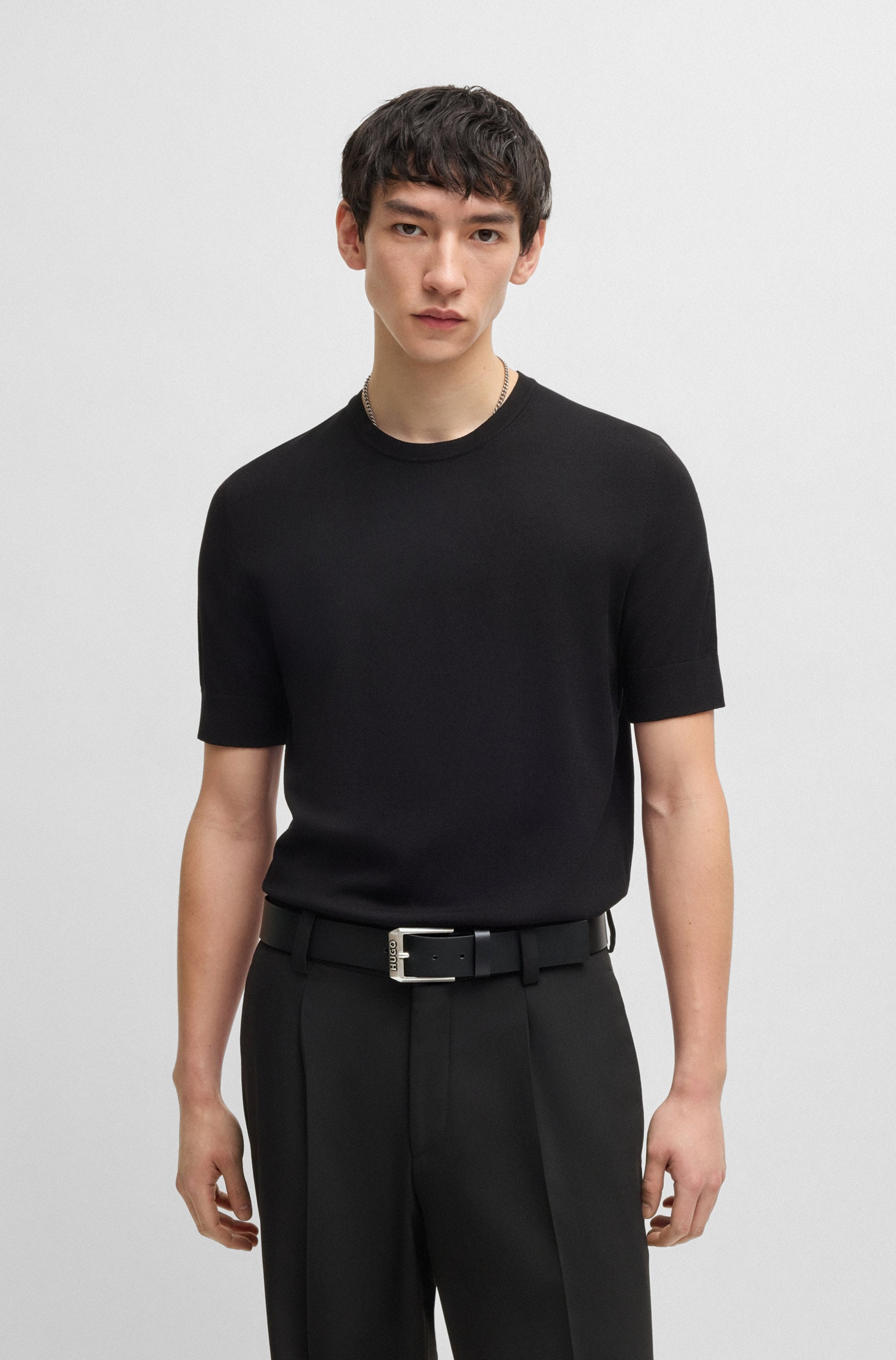 HUGO Ceinture en cuir »Gelio Sz40« mit Markenlabel von HUGO