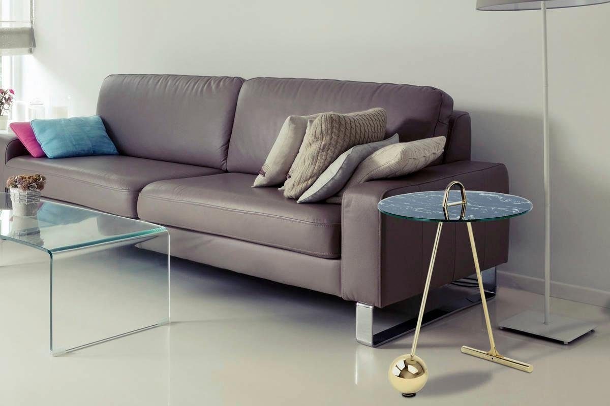 Kayoom Beistelltisch »Pendulum 525, mit runder Tischplatte« 1 Stk. tlg. Marmoroptik, Gestell im Pendel-Design, praktisch tragbar