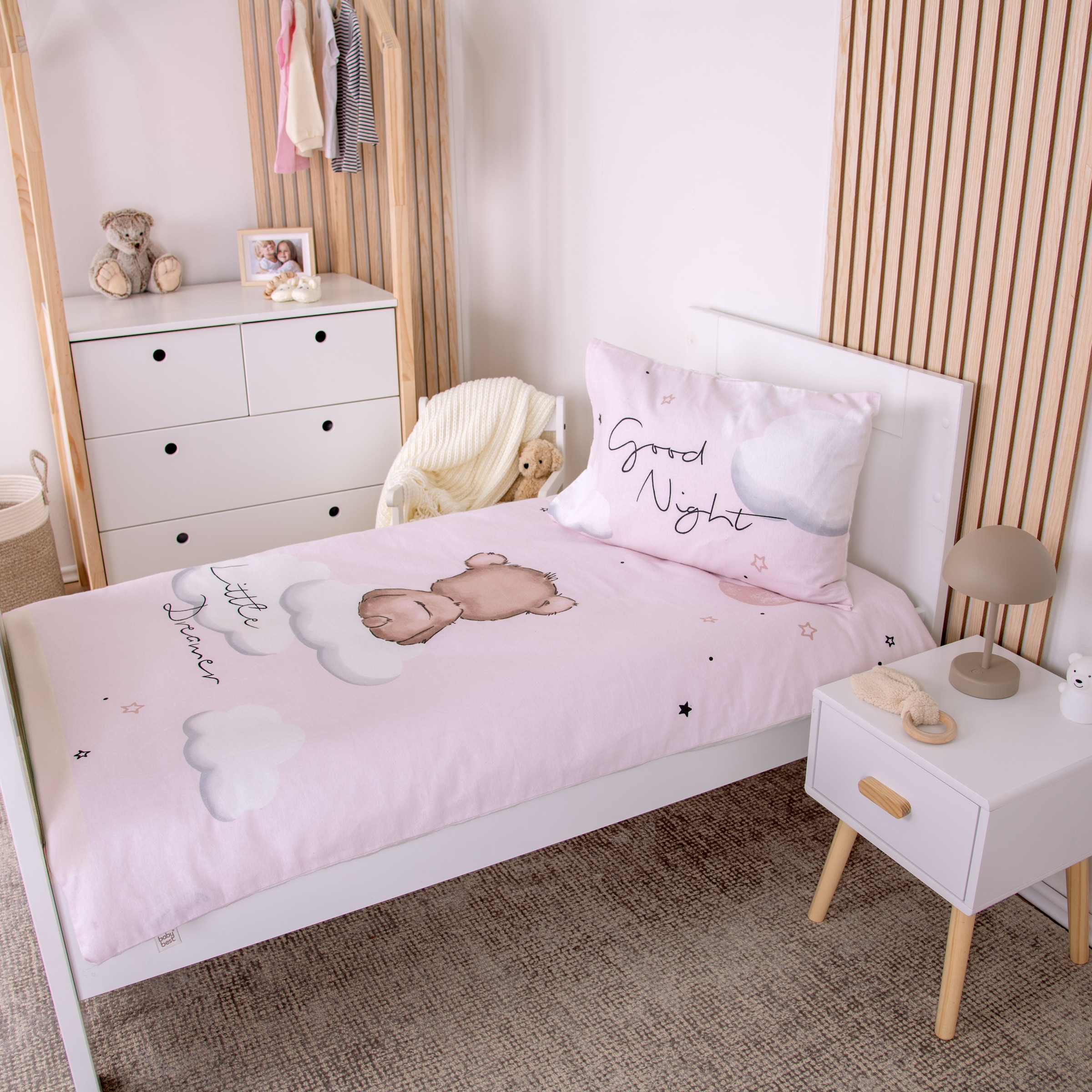 Baby Best Linge de lit pour bébé »babybest Little Dreamer« 2 cuis Parure de lit réversible