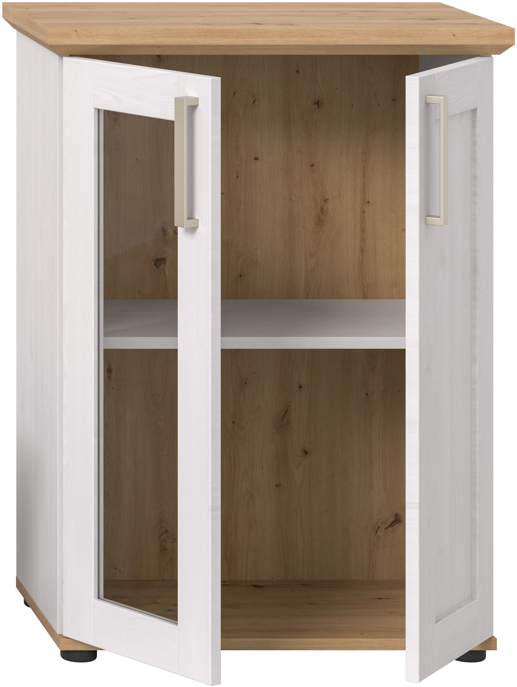 Home affaire Vitrine »Cosenza, Höhe 80 cm, 2 Türen, 2Fächer« 1 Stk. tlg. Vitrine, Höhe 88 cm, Wohnzimmer, Esszimmer