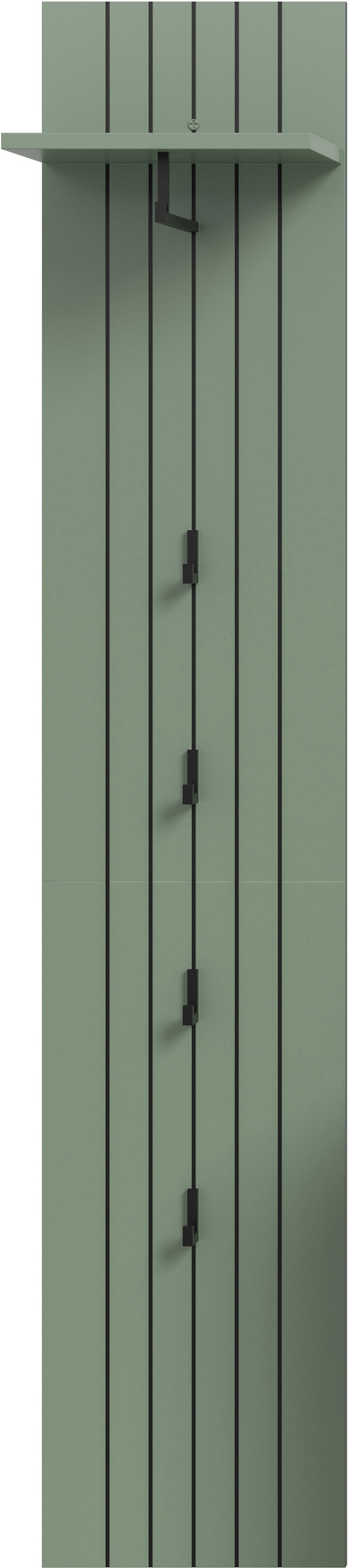 Home affaire Panneau de vestiaire »TATIO, Rillenfräsung, 4 Haken, 1 Kleiderstange, 1 Ablageboden« 1 cuis tlg. Garderobenpaneel, Garderobe, Flur, Diele