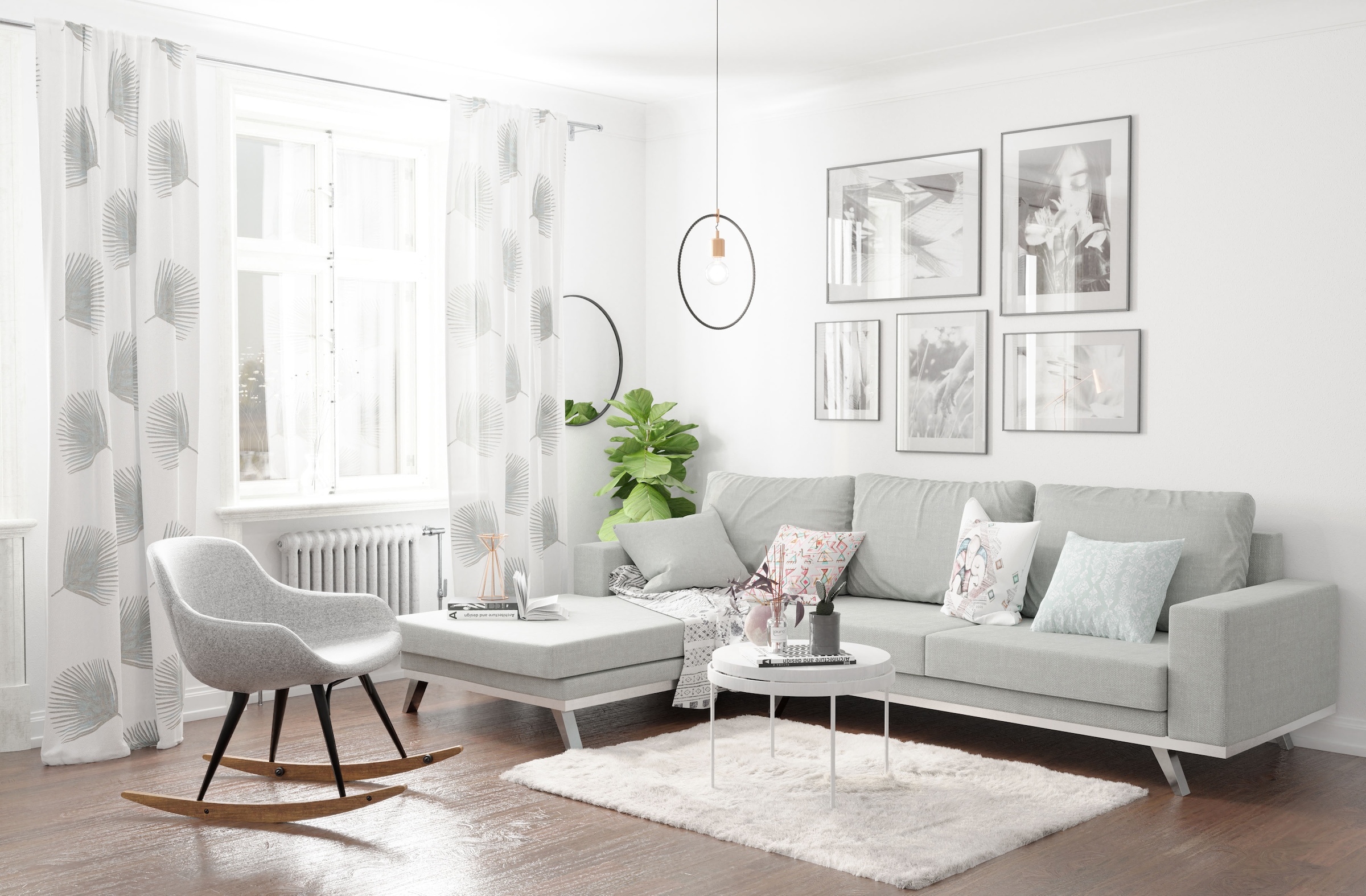 HOMING Gardine »Garvin« verdeckte Schlaufen 1 Stk. tlg. transparent, floral, Blumen, Wohnzimmer, Schlafzimmer