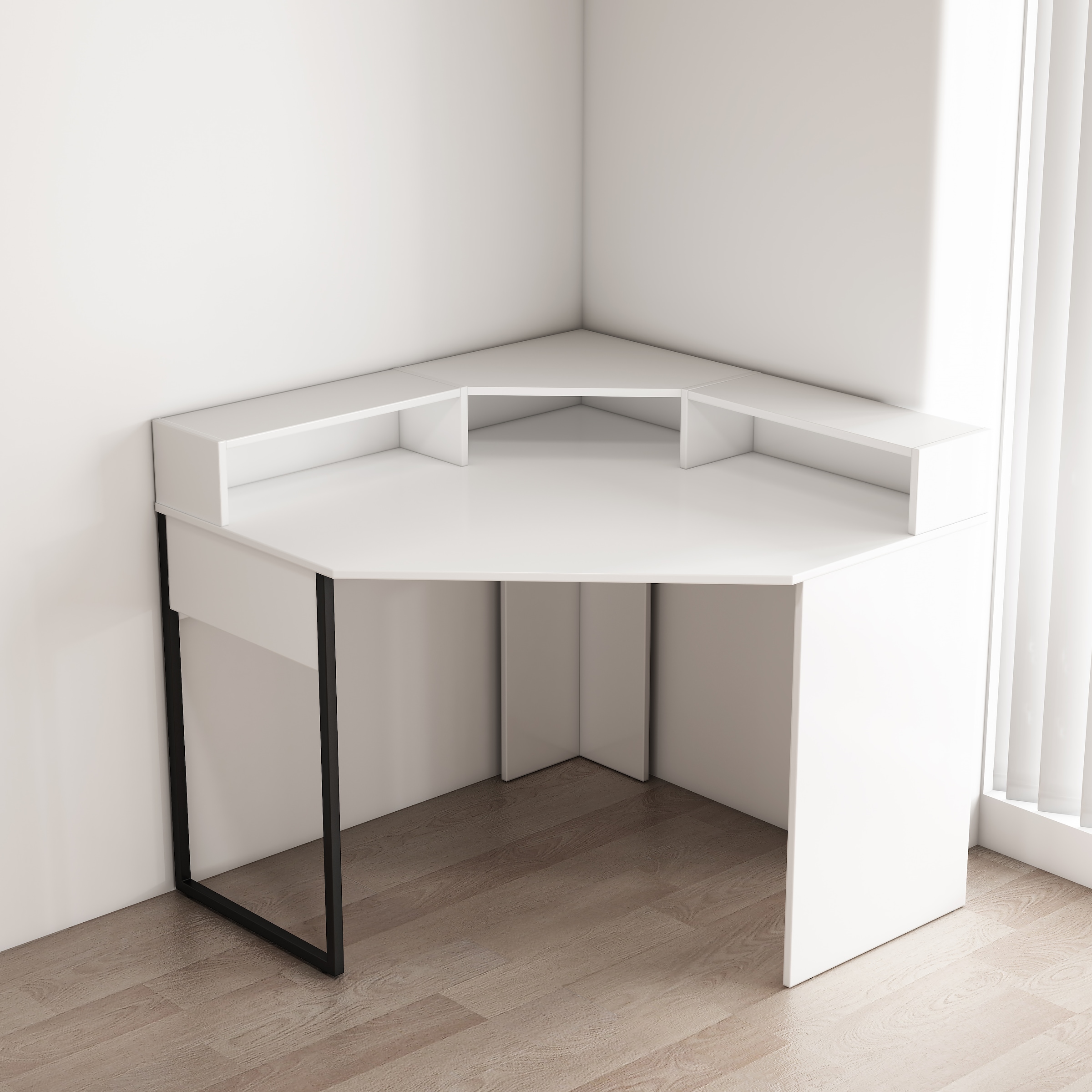 GOODproduct Eckschreibtisch »Moid« Set,  mit Schreibtischaufsatz, modernes Design, B. 100 cm