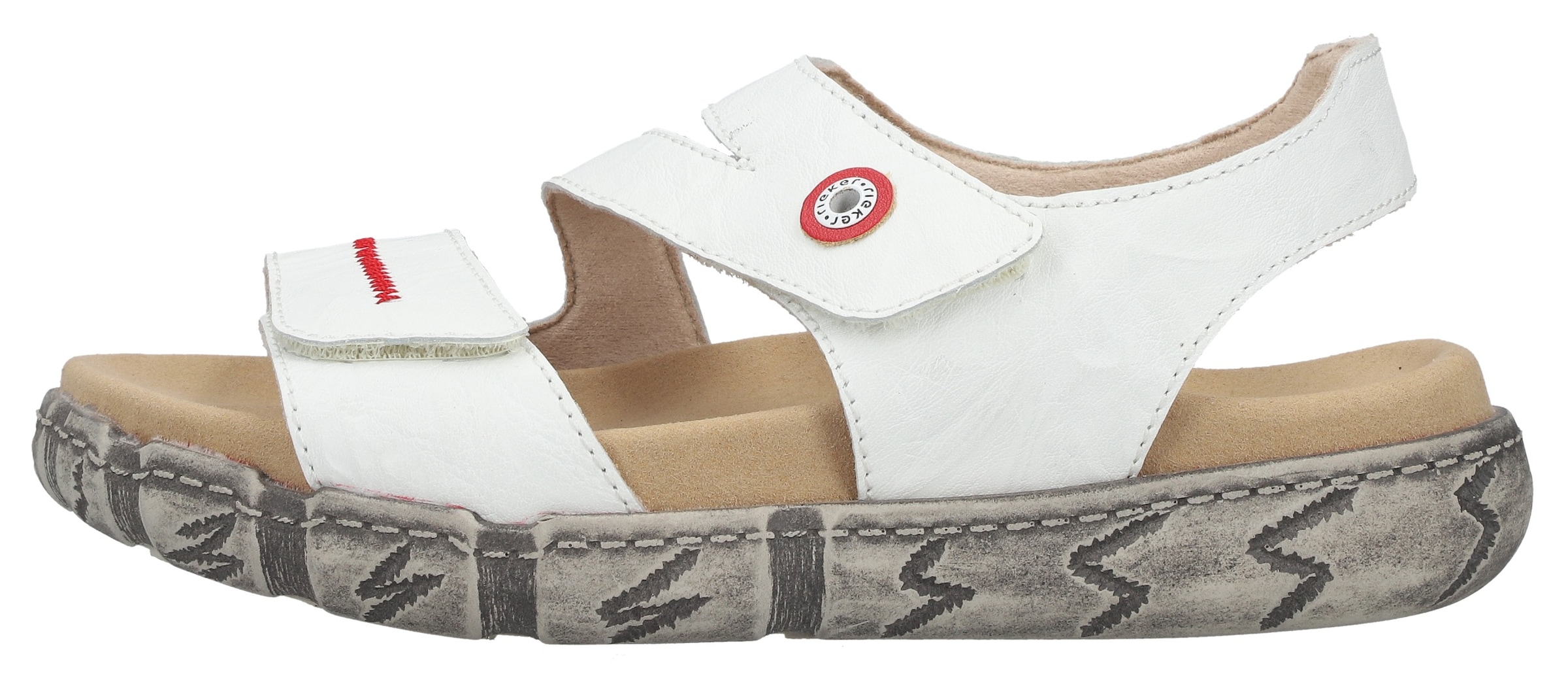 Rieker Sandale  Chaussure d'été, sandale velcro avec couture décorative