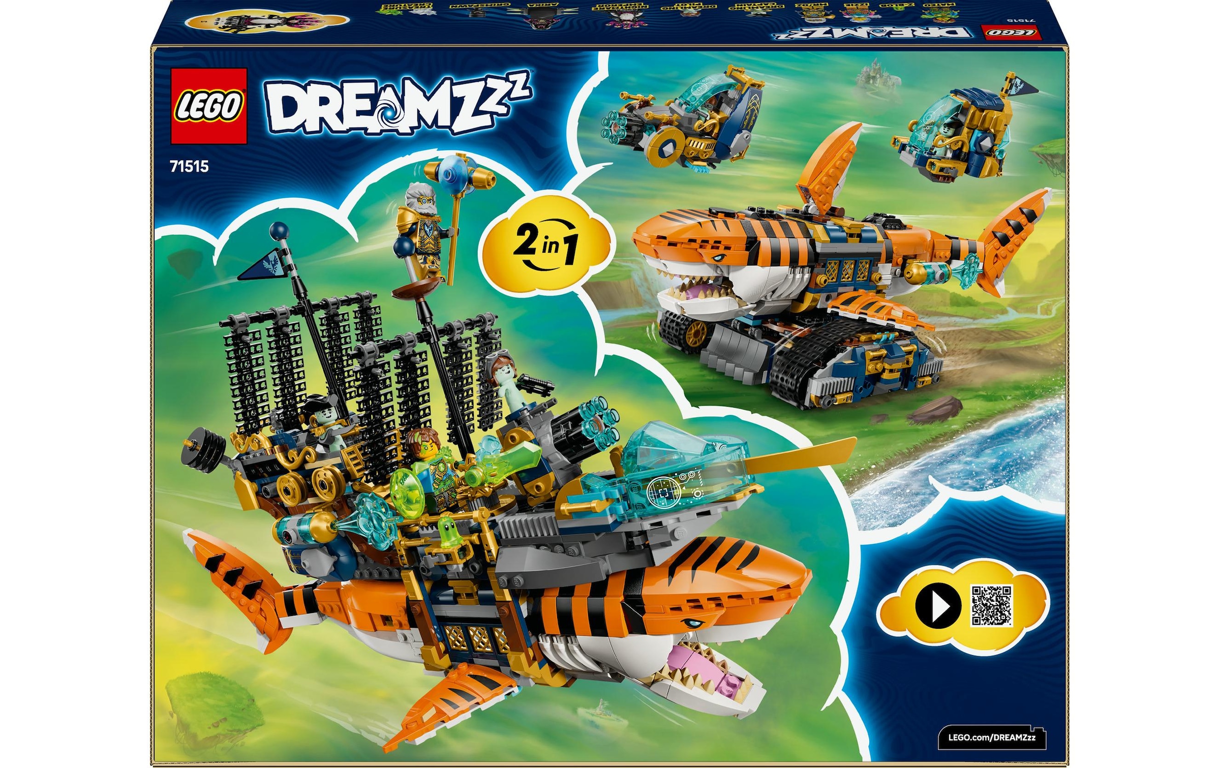LEGO® Konstruktionsspielsteine »DreamZzz Tigerhai-Fahrzeug 71515«