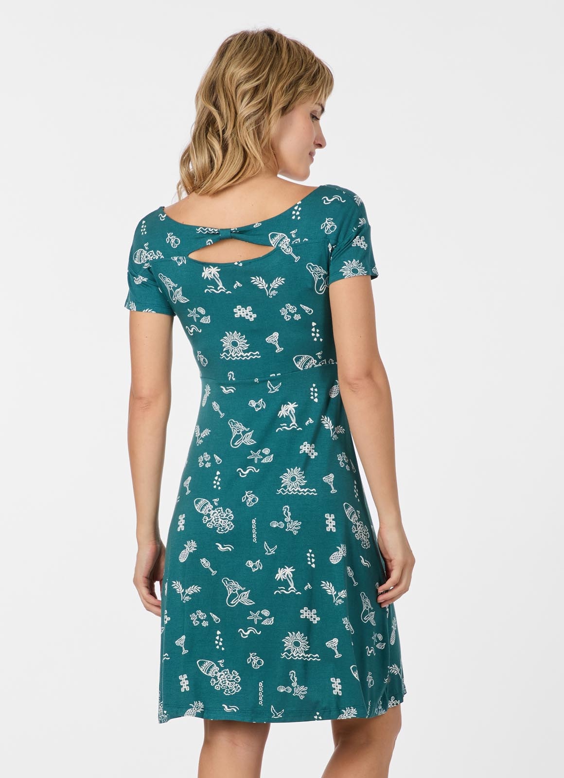 Ragwear Mini-robe »LUNNGO DRESS PRINT« mélange viscose élastique avec découpe discrète dans le dos