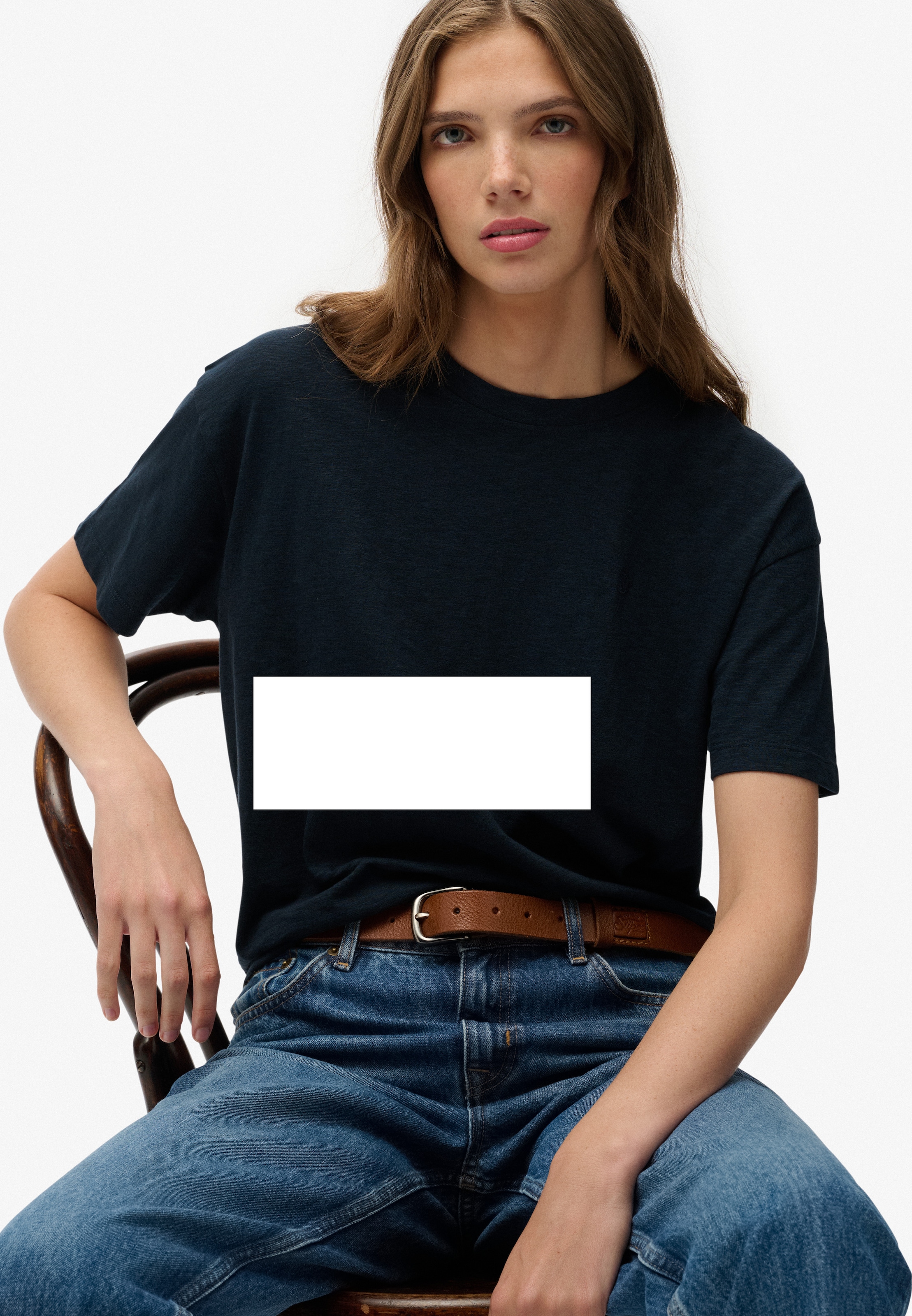 Superdry T-Shirt »STUDIOS CREW TEE« mit Markenlabel, aus Baumwollmischung, Relaxed Fit, Kurzarm