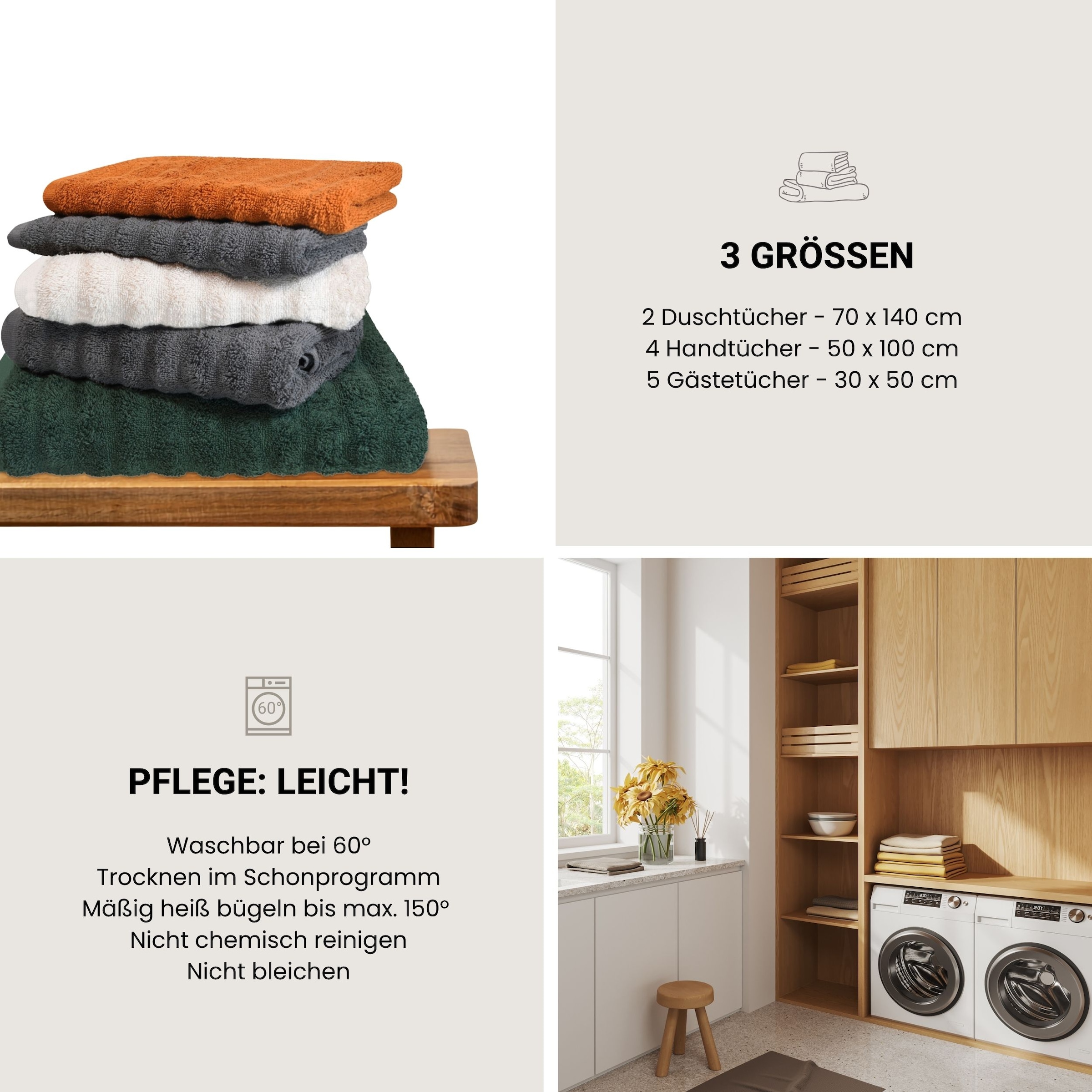 Schiesser Serviettes »Neapel aus 100% Baumwolle mit eleganter Hoch-Tief-Optik« OEKO-TEX® MADE IN GREEN
