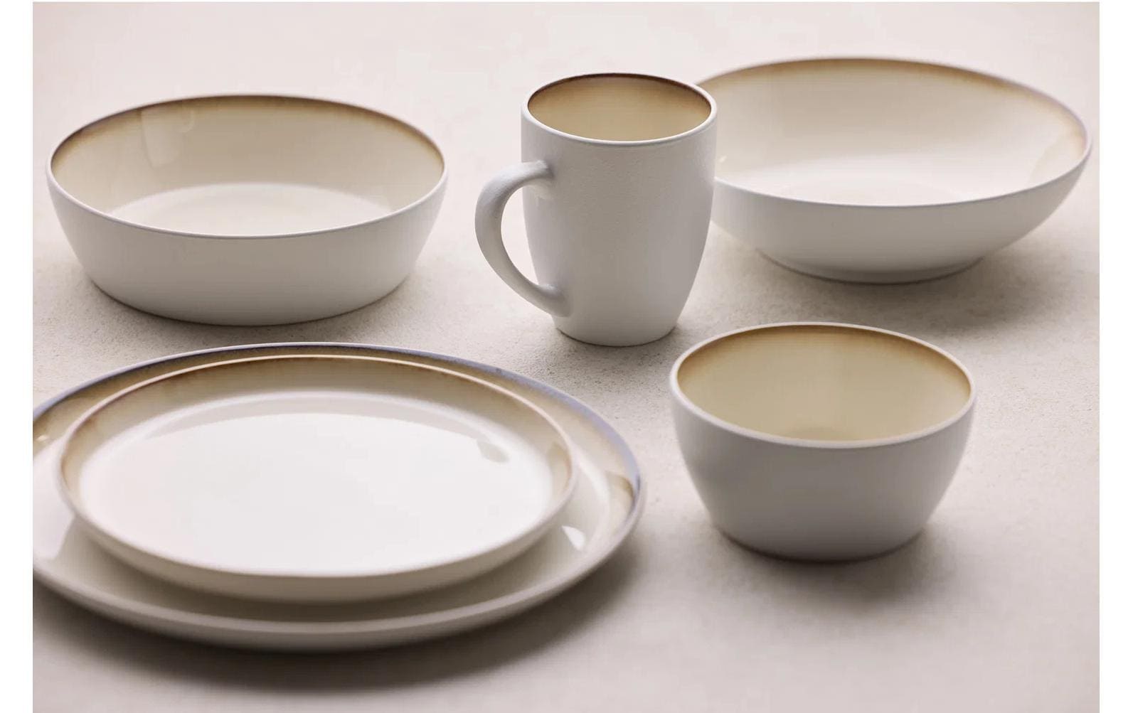 Bitz Assiette à soupe »Suppen- & Pastateller Teller 6 Stück, 850 ml, Steinzeug«