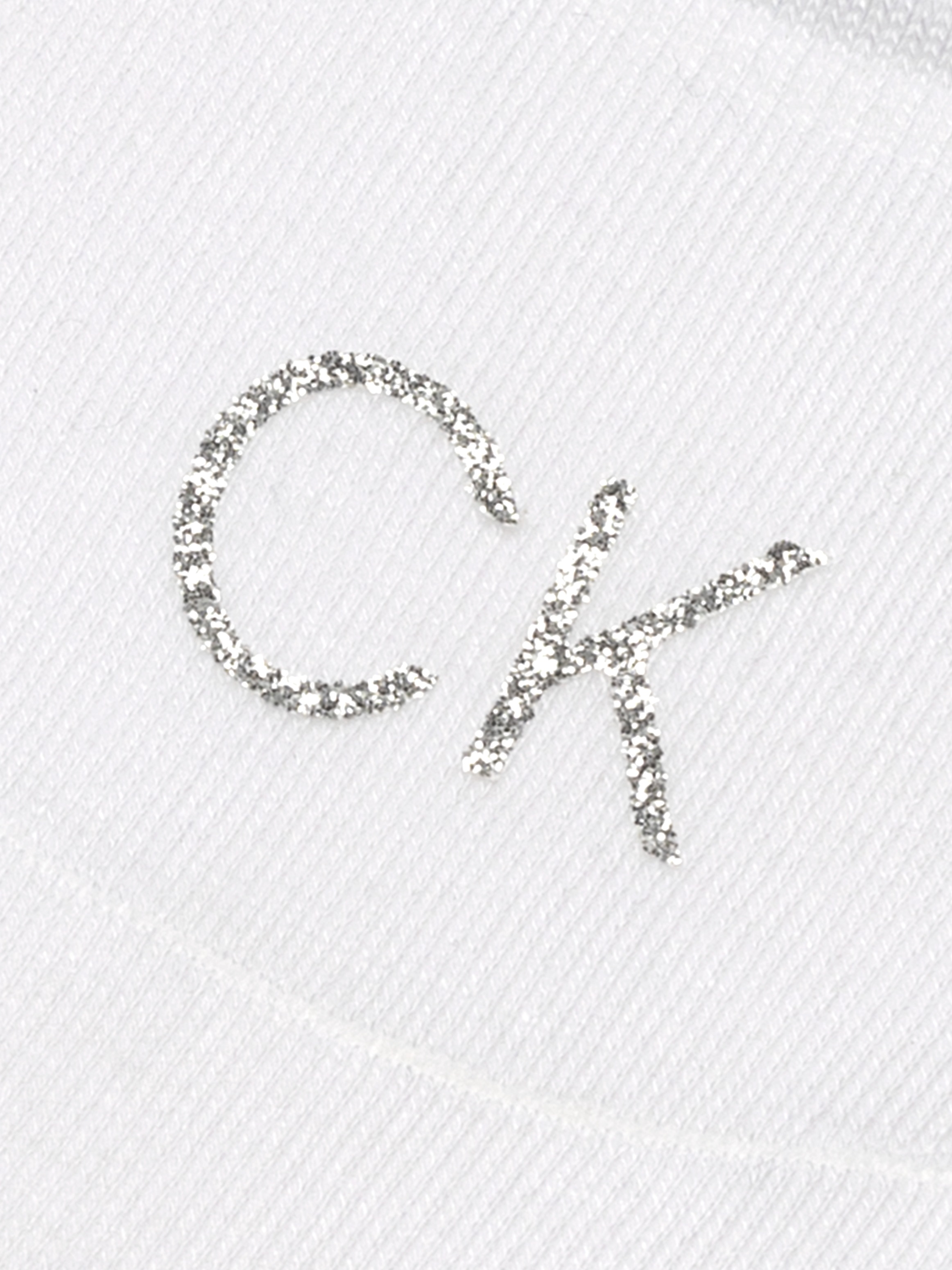 Calvin Klein Jeans Chaussons »CK WOMEN FOOTIE MID CUT 2P SHINY LOGO« 2 Paar,  Vorn mit kleinem Glitzer-Logo