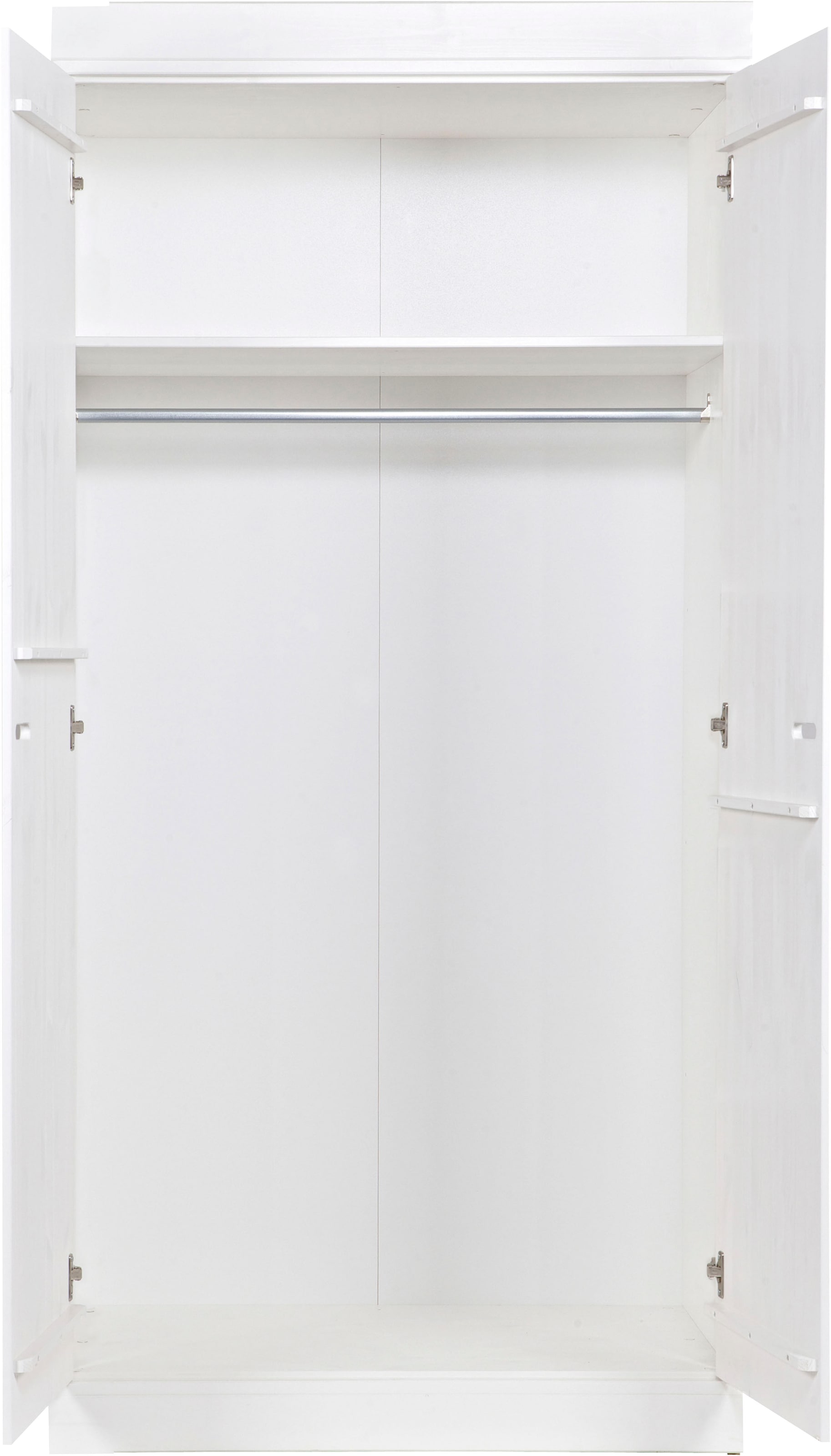 WOOOD Armoires à vêtements »Connect FSC®-Kiefernholz mit sichtbare Maserungen H195 x B94 x T53 cm« pin massif FSC®, intérieur mélaminé