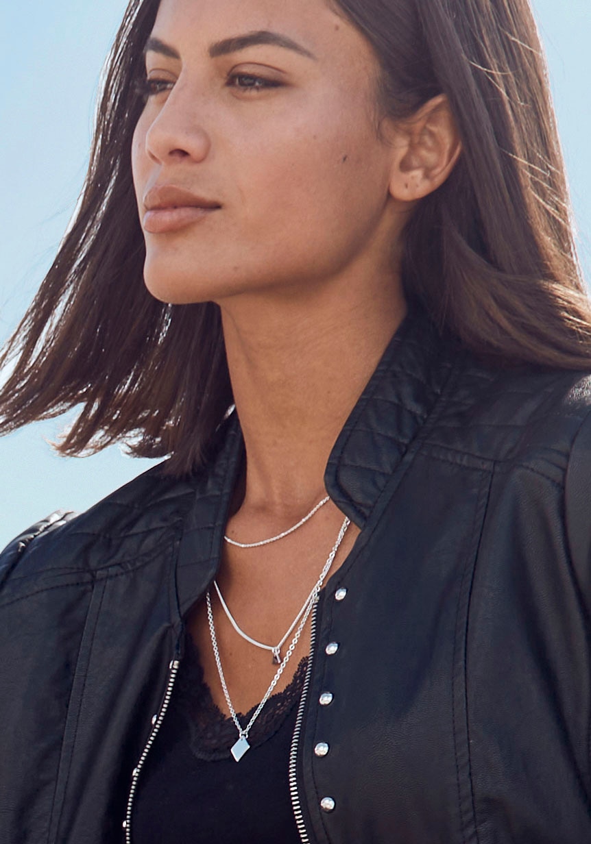 LASCANA Chaîne avec pendentif »Halskette« mehrreihige Halskette, geometische Anhänger