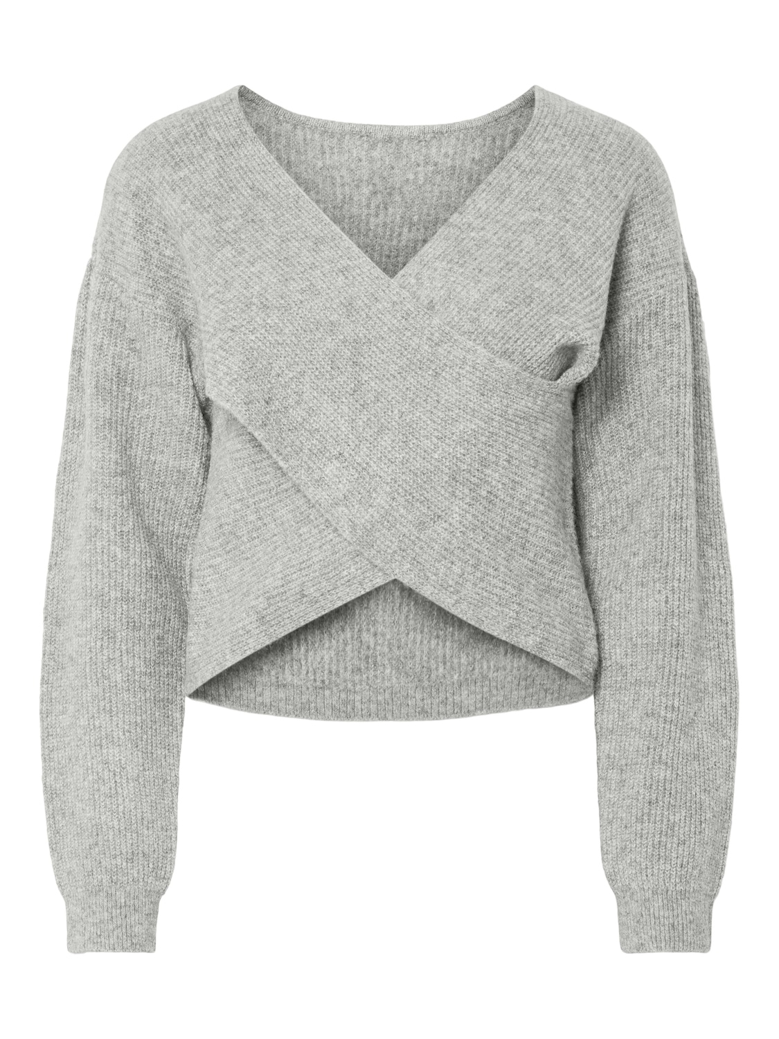 pieces Pull enveloppant »PCSILLY LS REV WRAP KNIT NOOS BC« im Wickeldesign