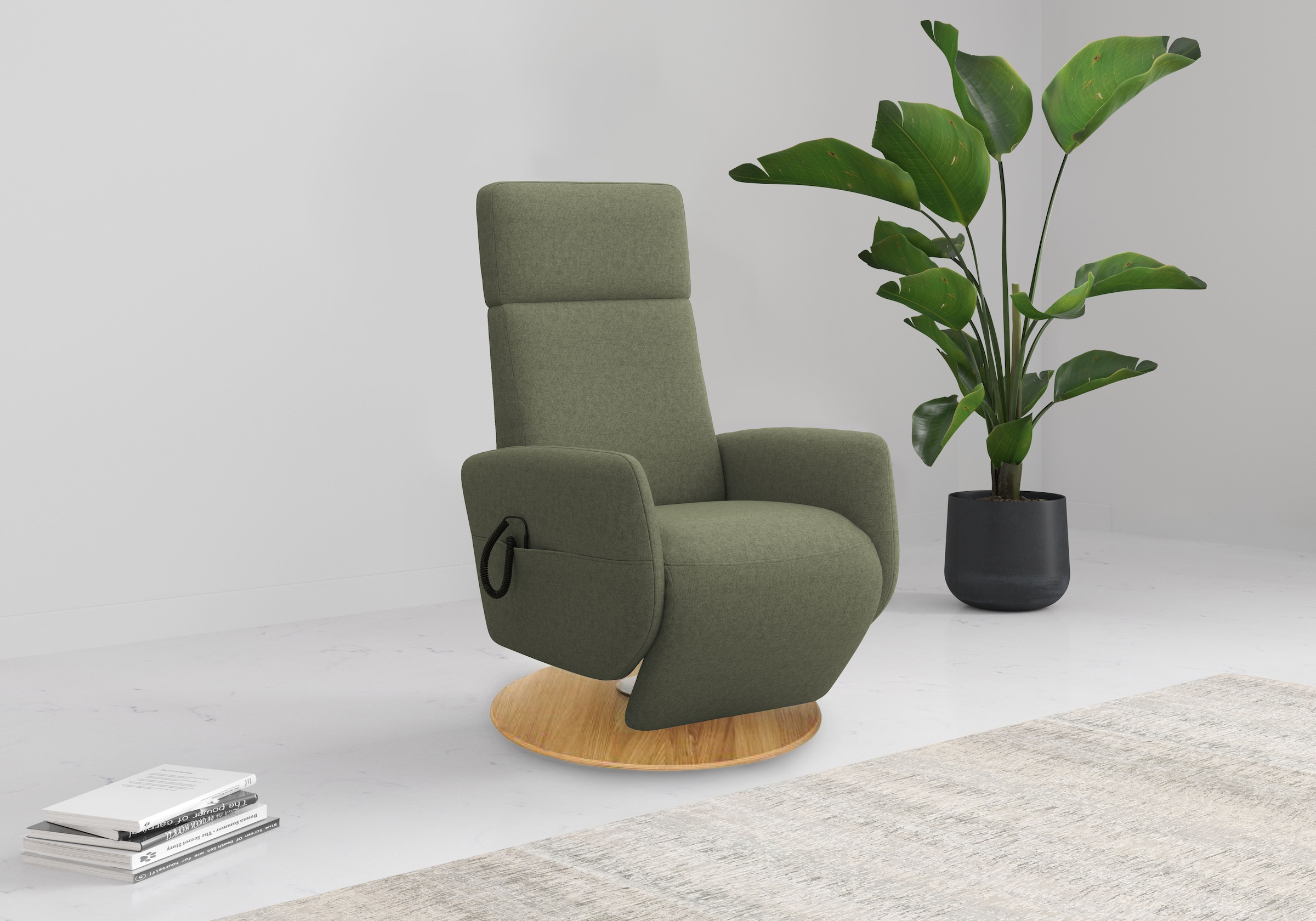 Home affaire TV-Sessel »Rochelle, inkl. Kopfteilverstellung & 360° Drehfunktion« 1 Stk. tlg. TV-Sessel mit Drehfunktion 360 Grad