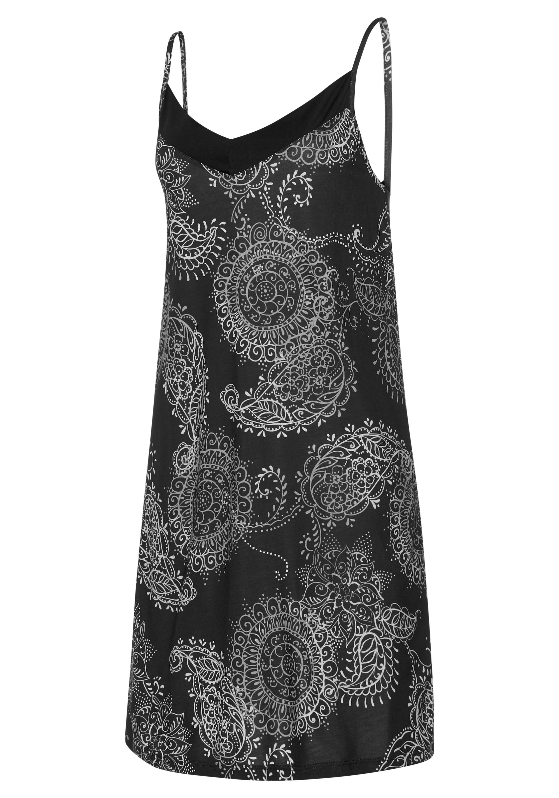 Vivance Dreams Negligé im schwarz-weissen Paisley-Dessin