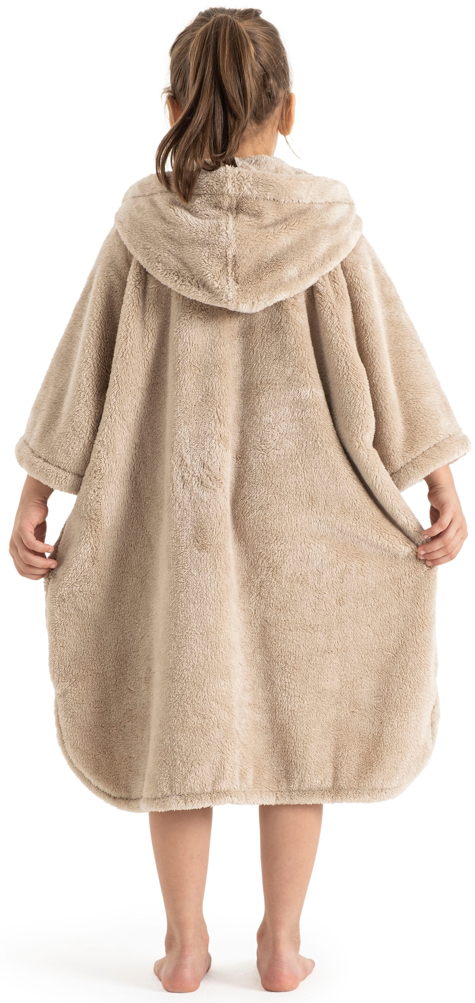 my home Badeponcho »Lillou, für Kinder, ideal für Urlaub oder im Schwimmbad« 1 Stk. tlg., weich und kuschelig, Fleece, plüsch, Surfponcho