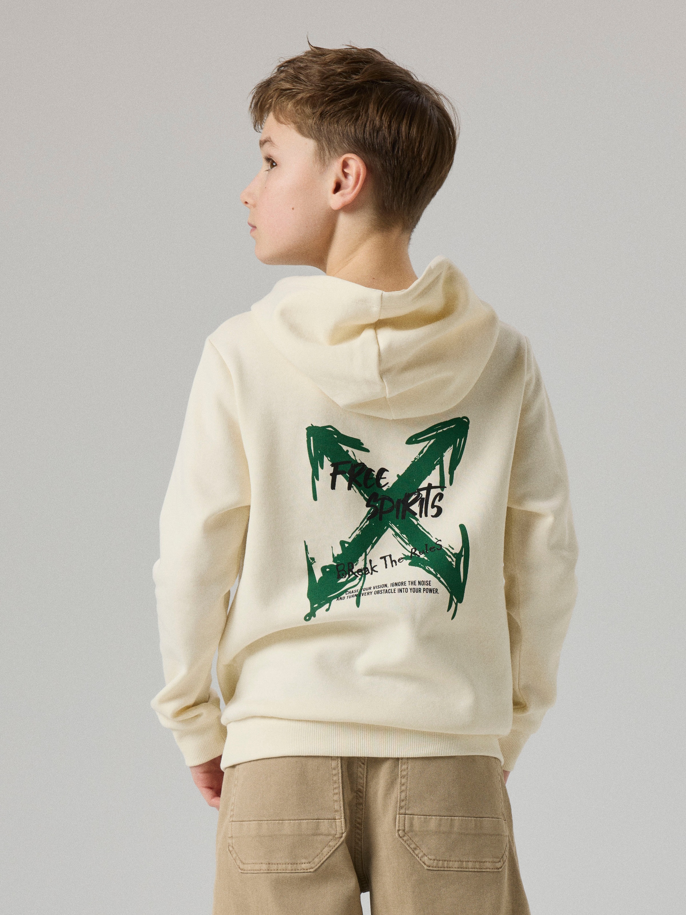 Name It Kapuzensweatshirt »NKMKEMUEL LS SWE WH BRU BOX PS NOOS«, Baumwollmischung, regular fit
