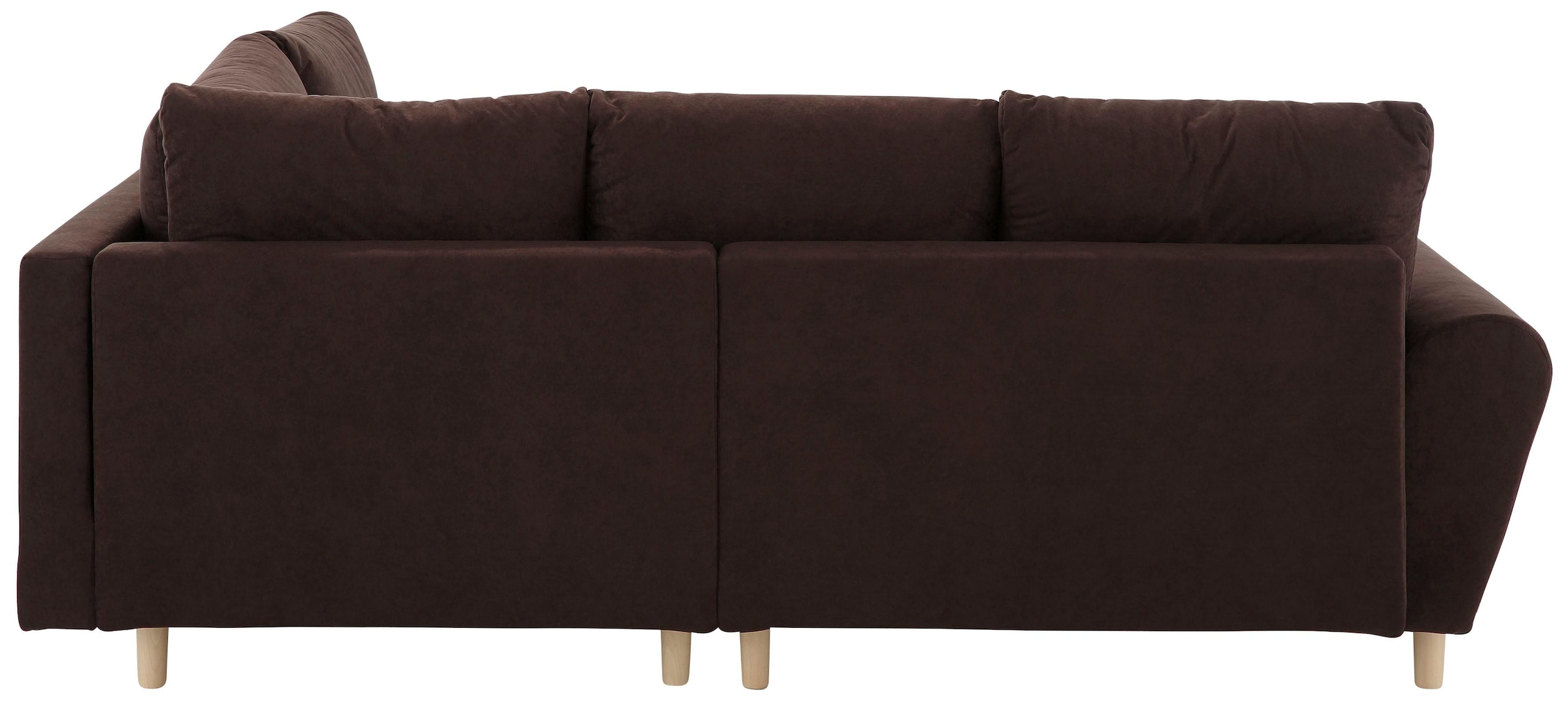 Home affaire Ecksofa »Rice L-Form, B: 223 cm« Set: Sofa & Hocker, mit 3 Zierkissen, Federkern