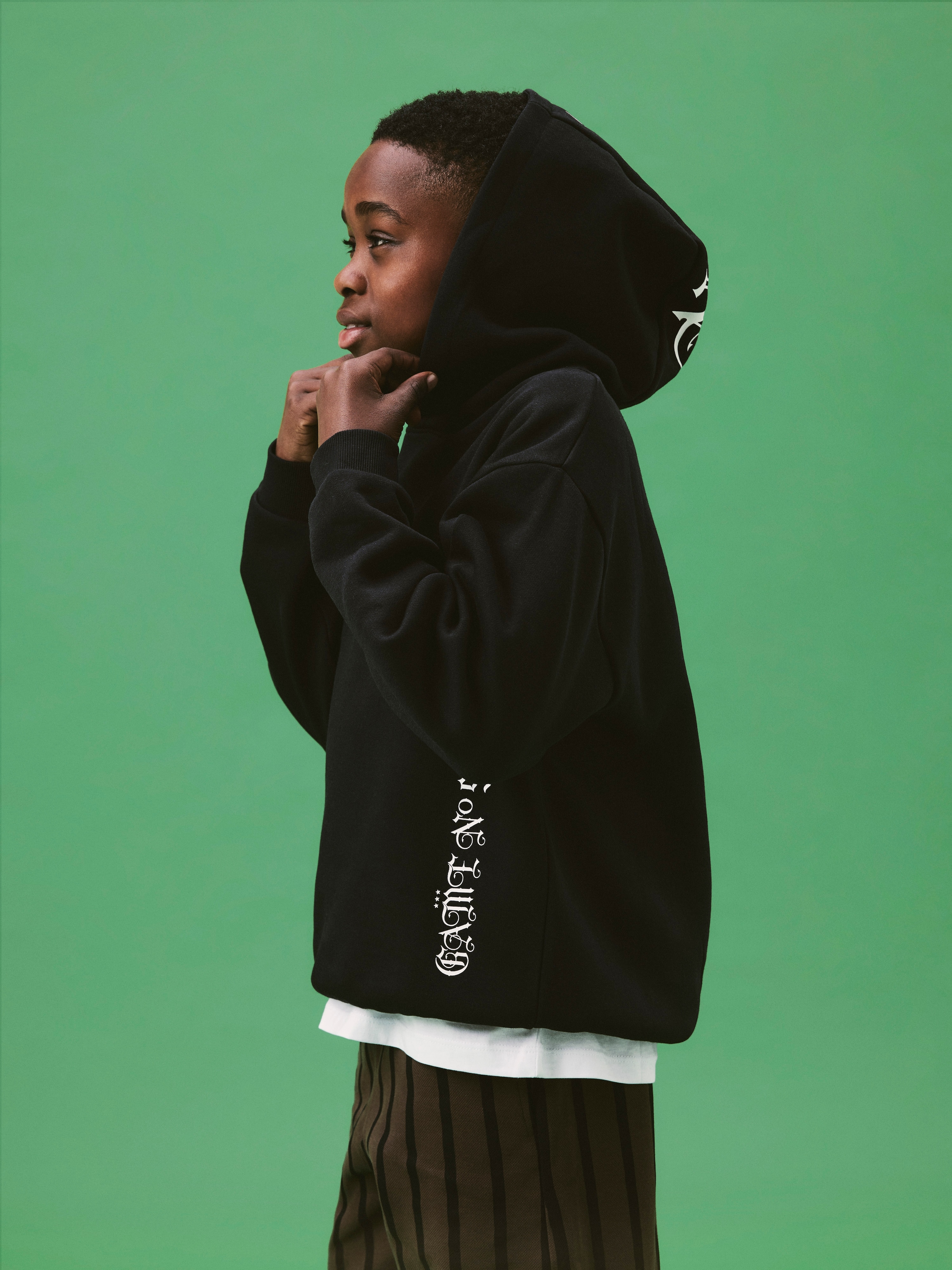 Name It Kapuzensweatshirt »NKMNESTOR LS RLX SWE BRU WH«, Baumwollmischung, locker geschnitten
