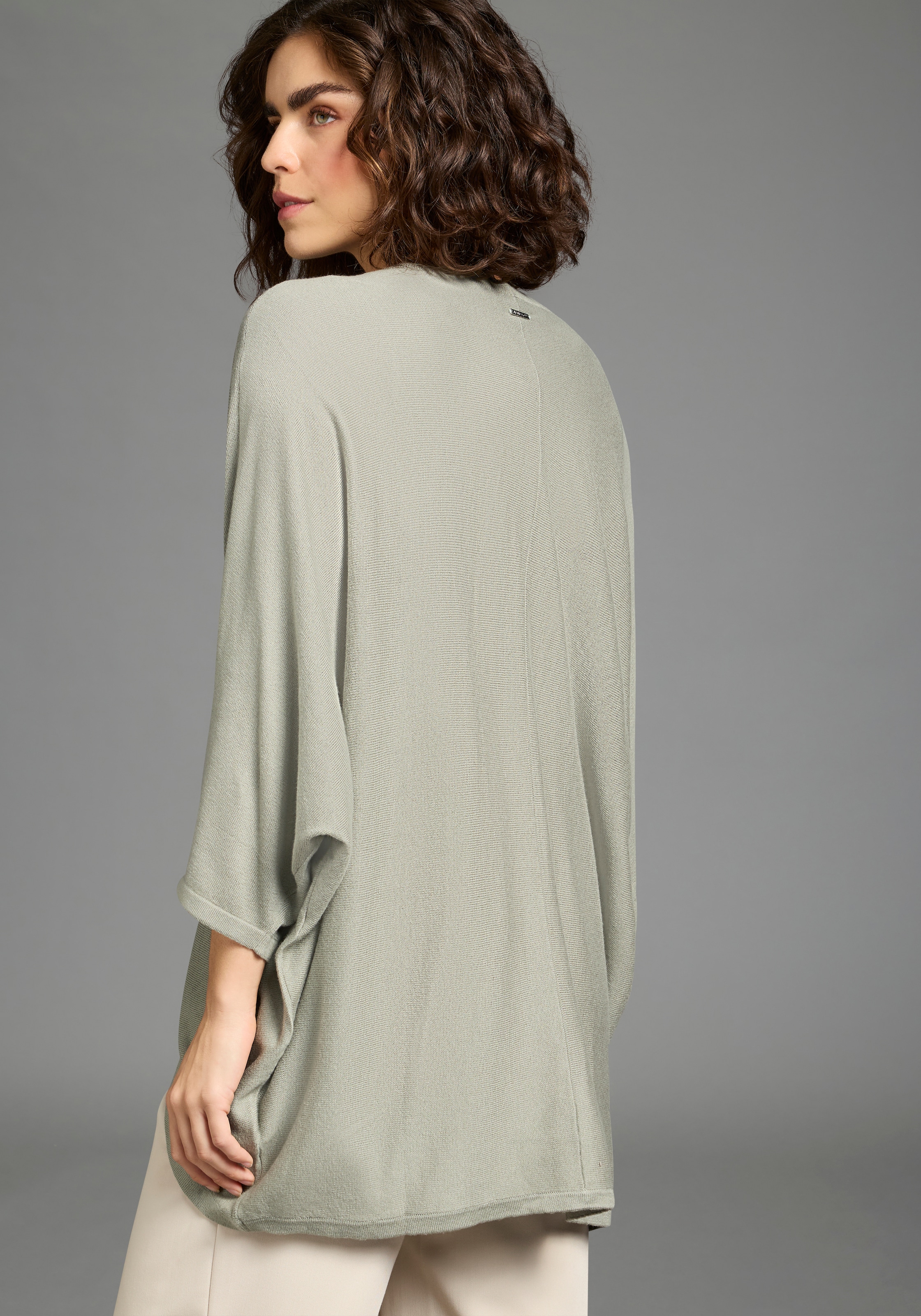 Laura Scott Veste en tricot oversized, mit Verschluss und 3/4 Ärmeln