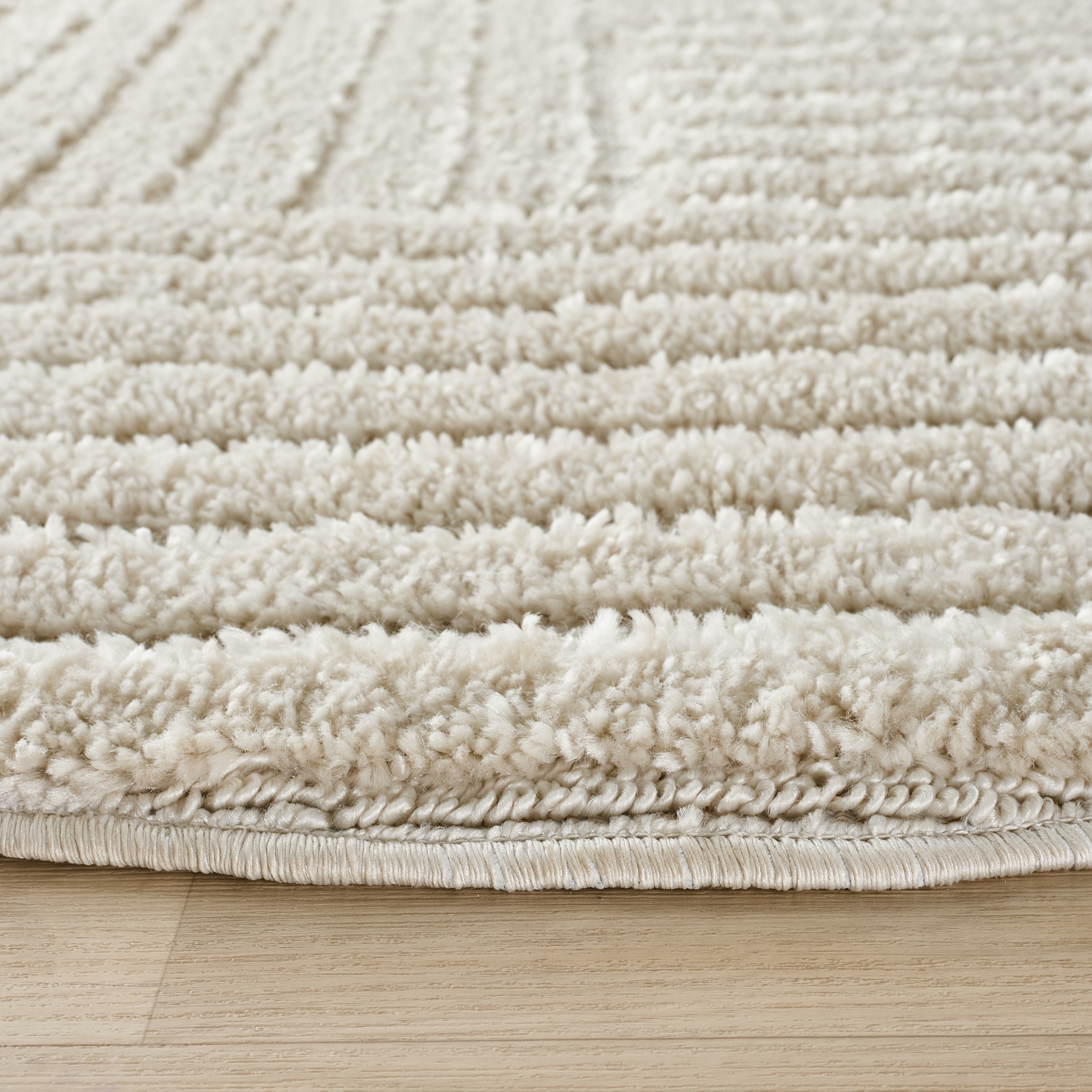 GOODproduct Teppich »Jonne, Boho-Design, Scandi, Designteppich« rund 20 mm Höhe Hoch-Tief, 3D Optik, skandinavischer Stil, Wohnzimmer, Schlafzimmer