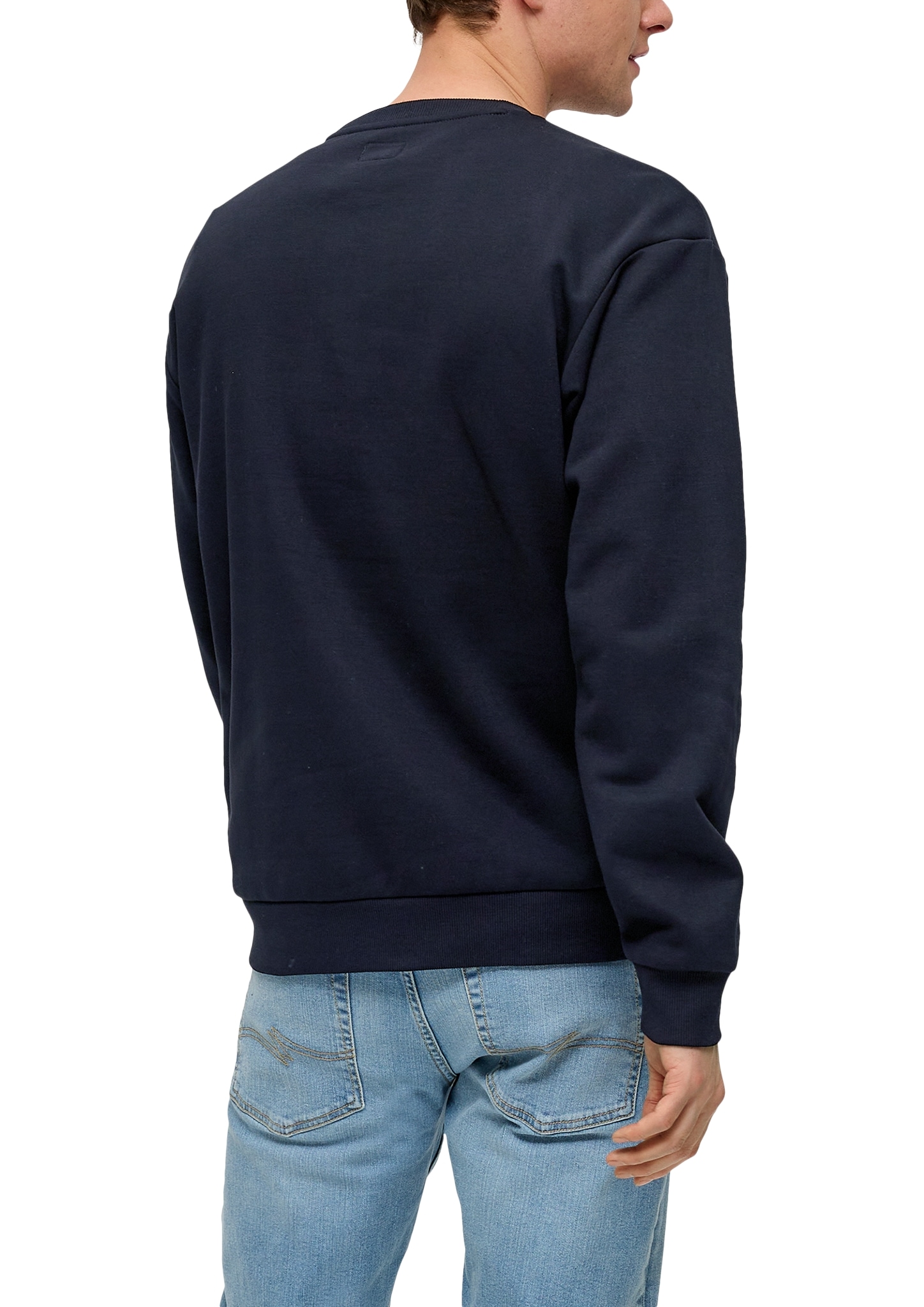 QS Sweatshirt , mit Logo Stickerei
