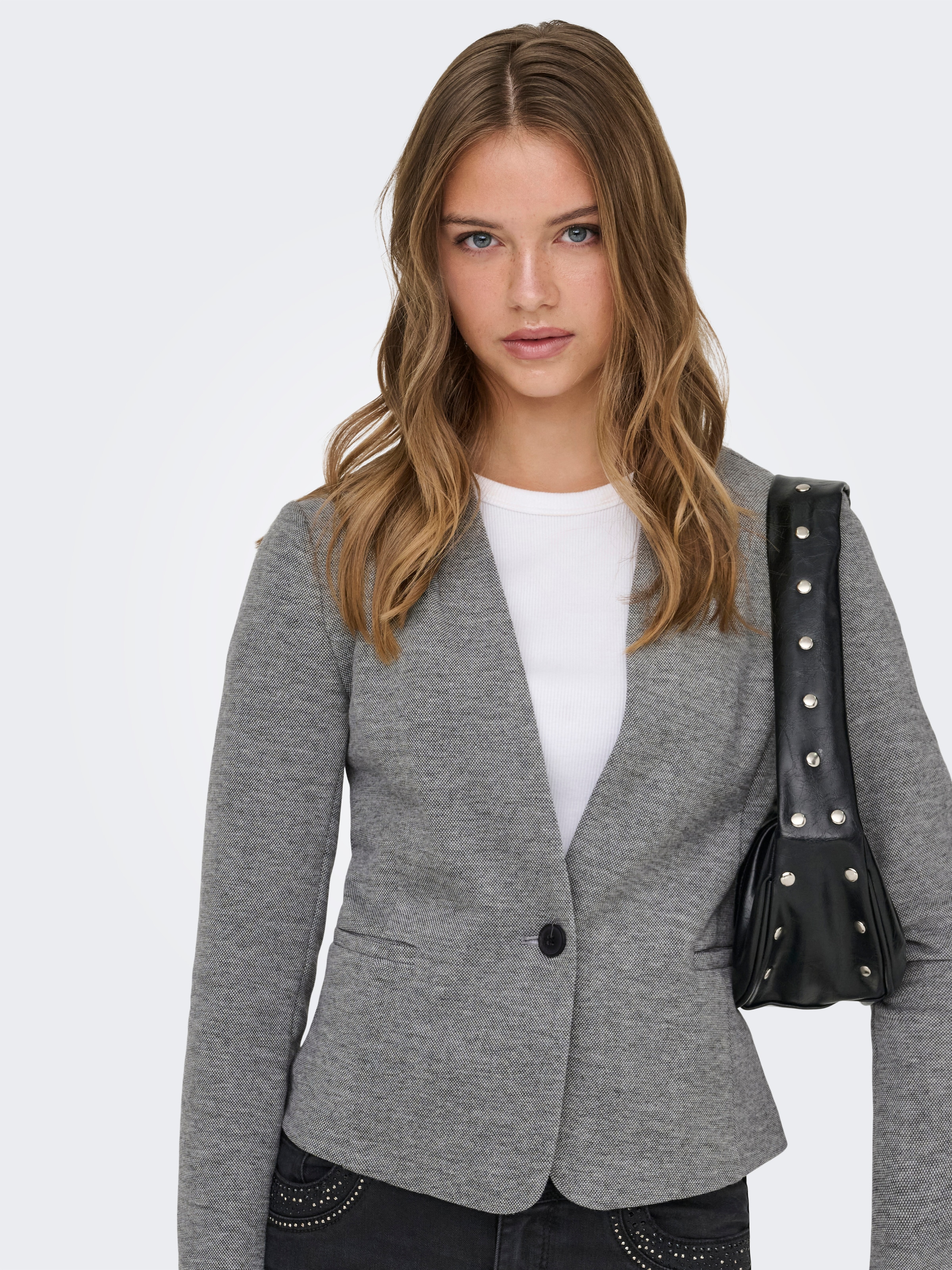 ONLY Kurzblazer »ONLSELKIE L/S MEL FIT BLAZER TLR« Materialmix, regular fit