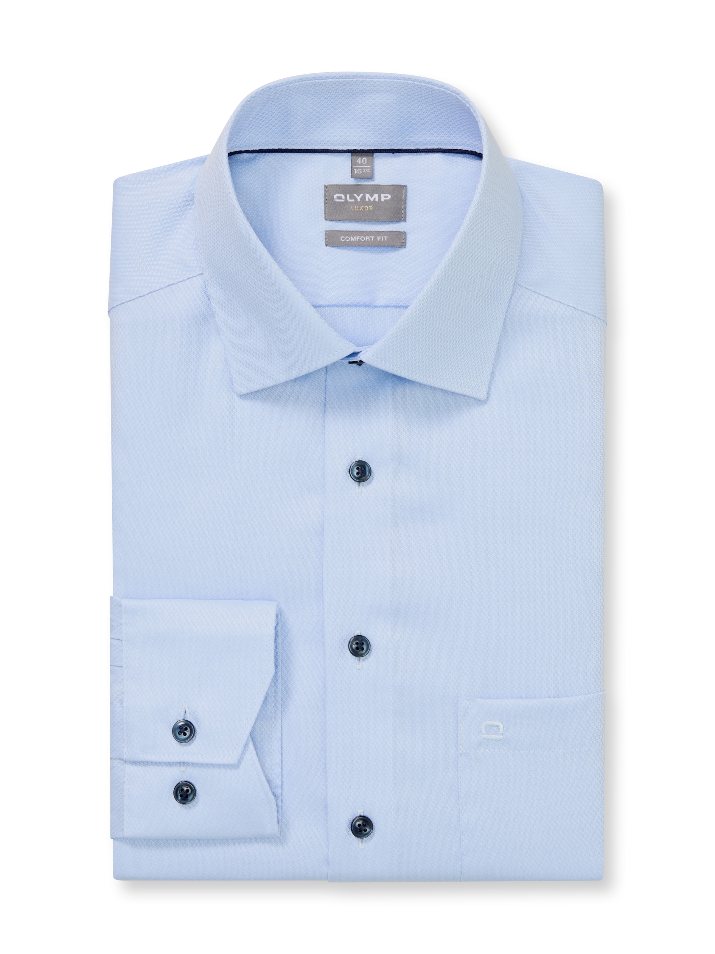 OLYMP Chemise à manches longues »Luxor« Businesshemd, comfort fit, Minimalprint, New-Kentkragen