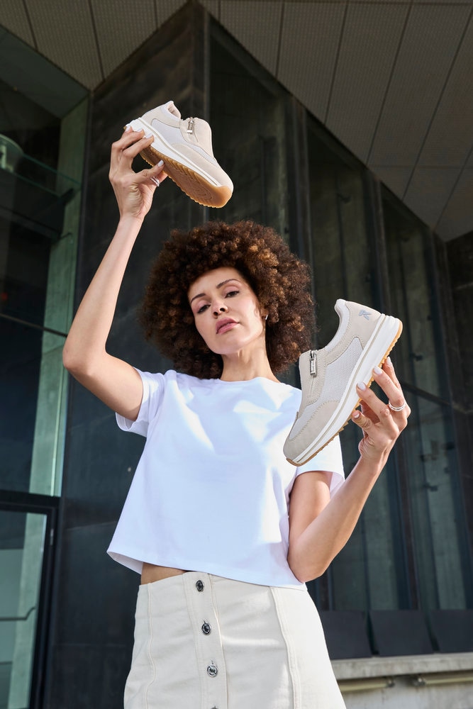 Rieker Slipper  Sneaker à enfiler, chaussure basse, chaussure décontractée avec fermeture éclair