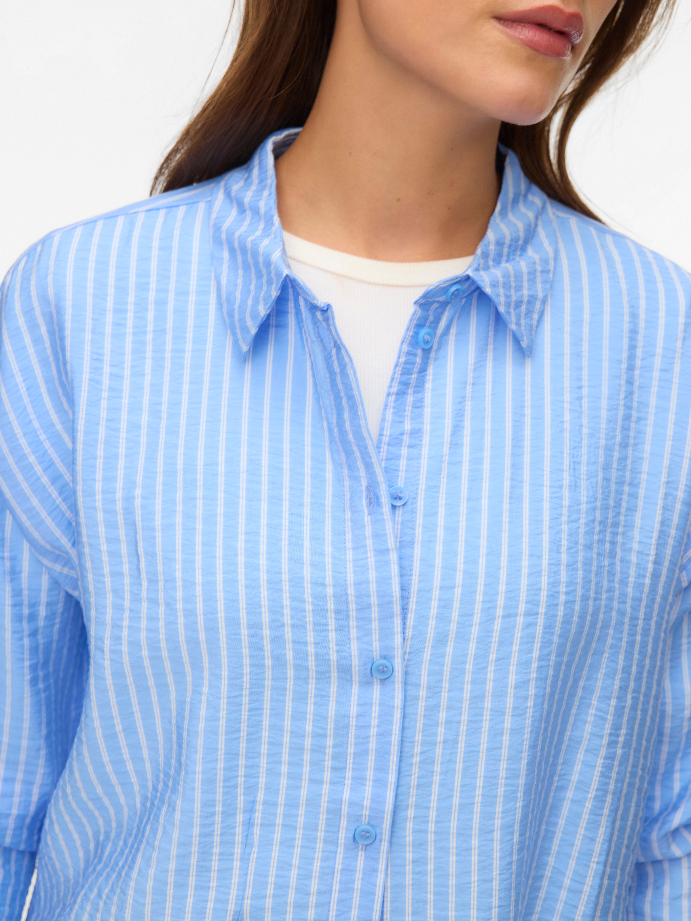 Vero Moda Blouse chemise »VMKAJA LS SHIRT WVN« mit Streifen