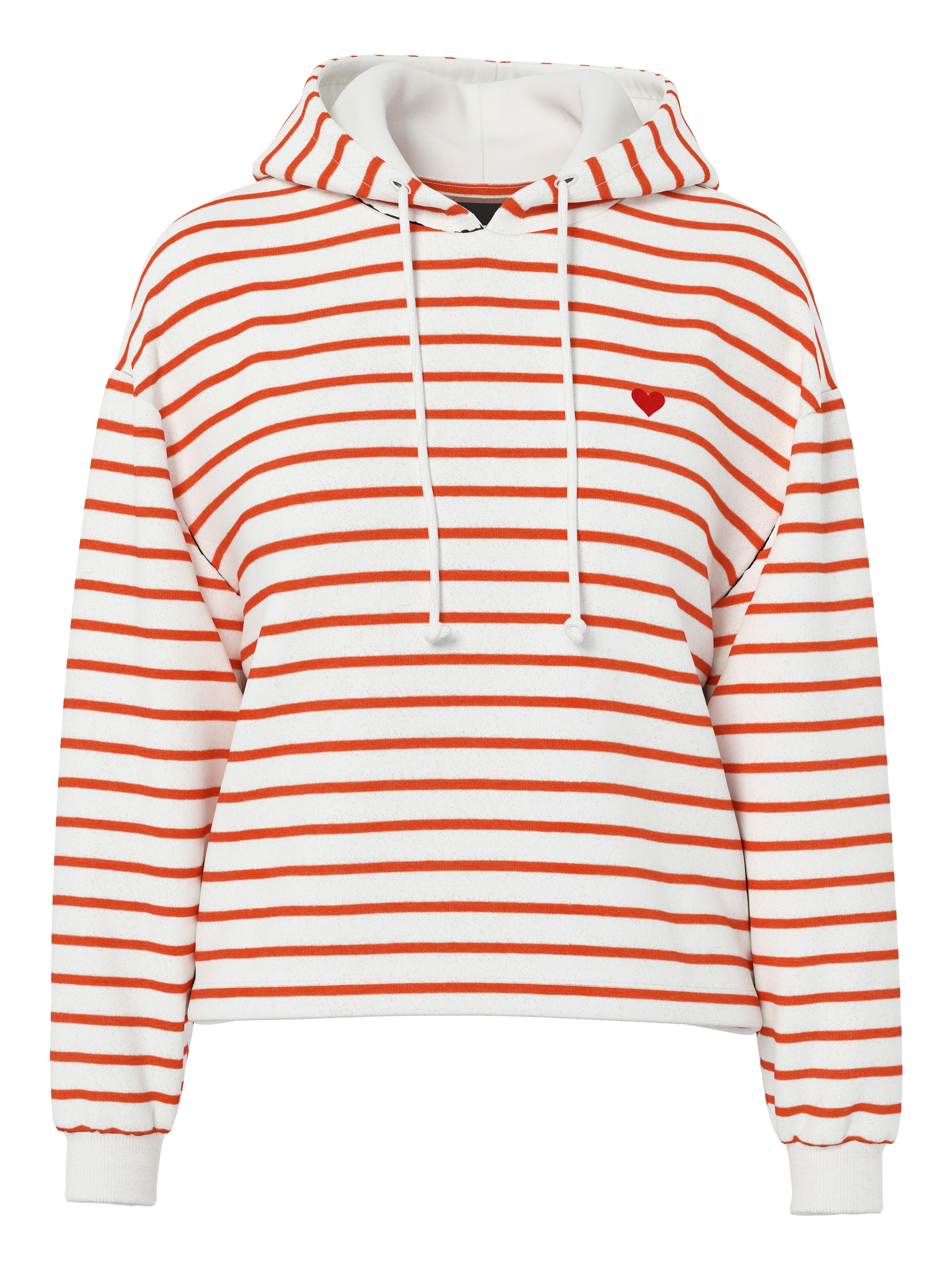 pieces Sweat à capuche »PCCHILLI LS HOODIE STRIPES EMB NOOS BC«, Baumwollmischung, regular fit
