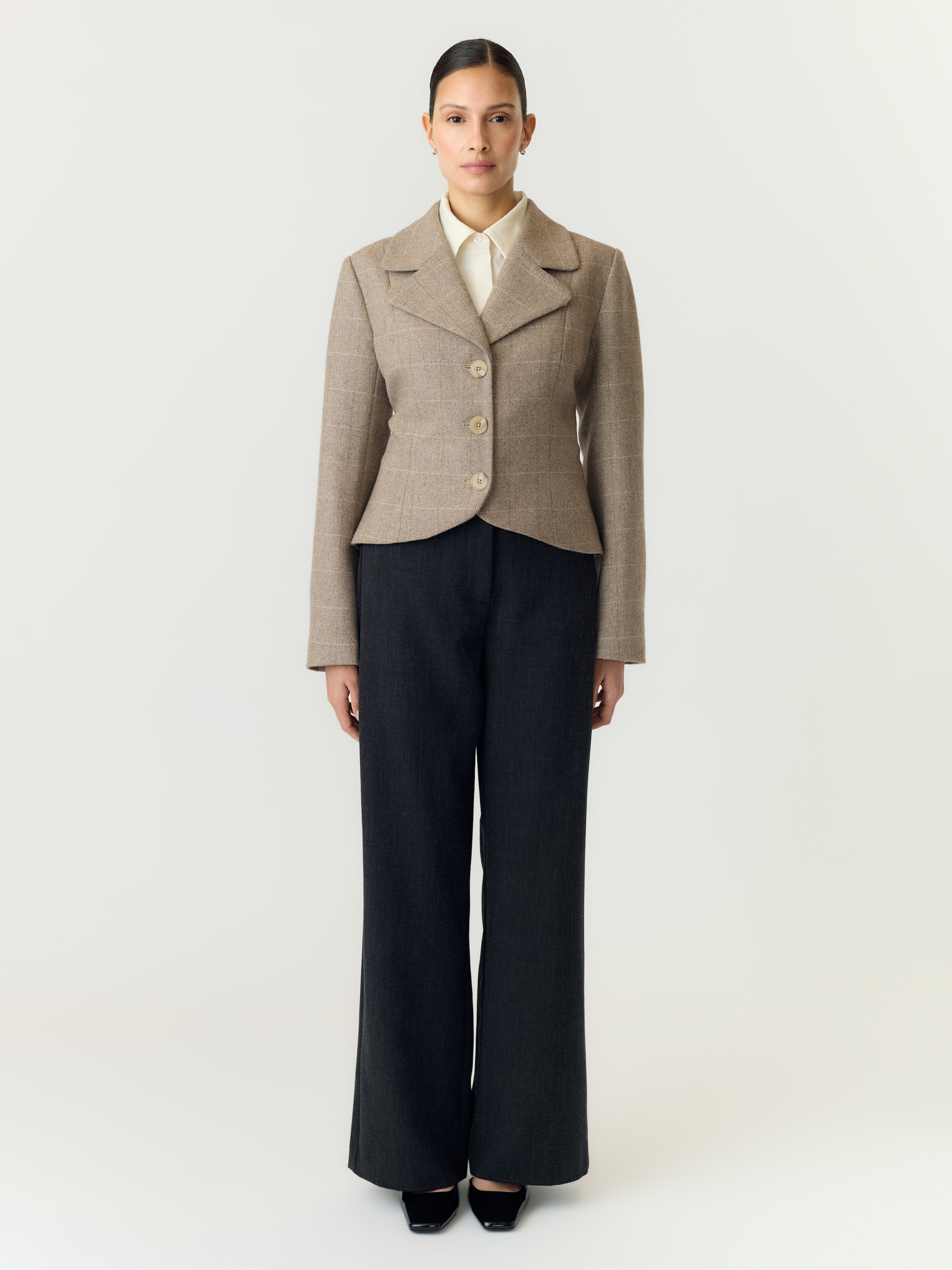 Y.A.S Veste courte »YASTHELA LS WOOL BLEND SHORT JACKET NOOS« Mélange de matières avec laine