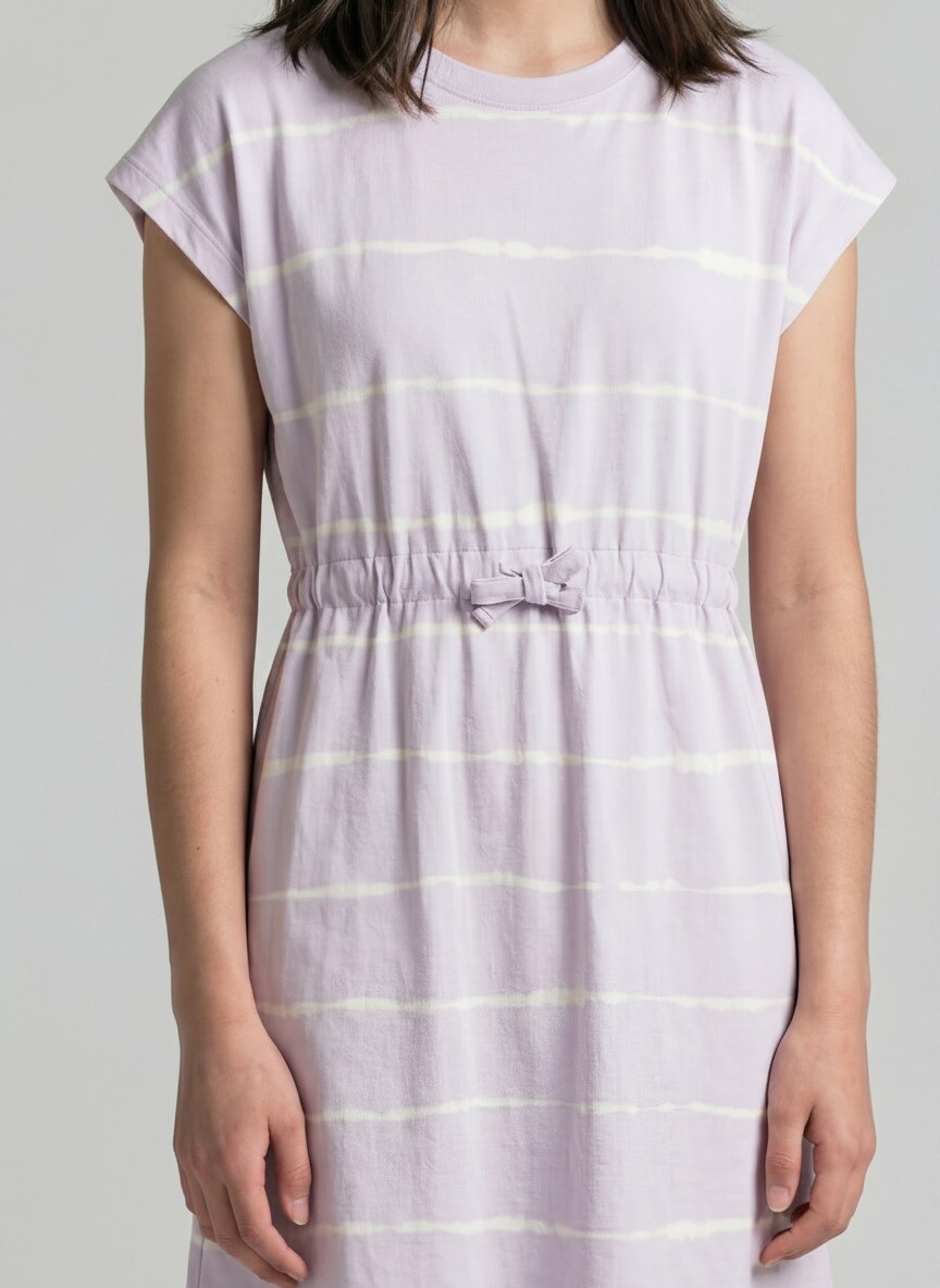 TOM TAILOR Robe en jersey Sans poches au design rayé