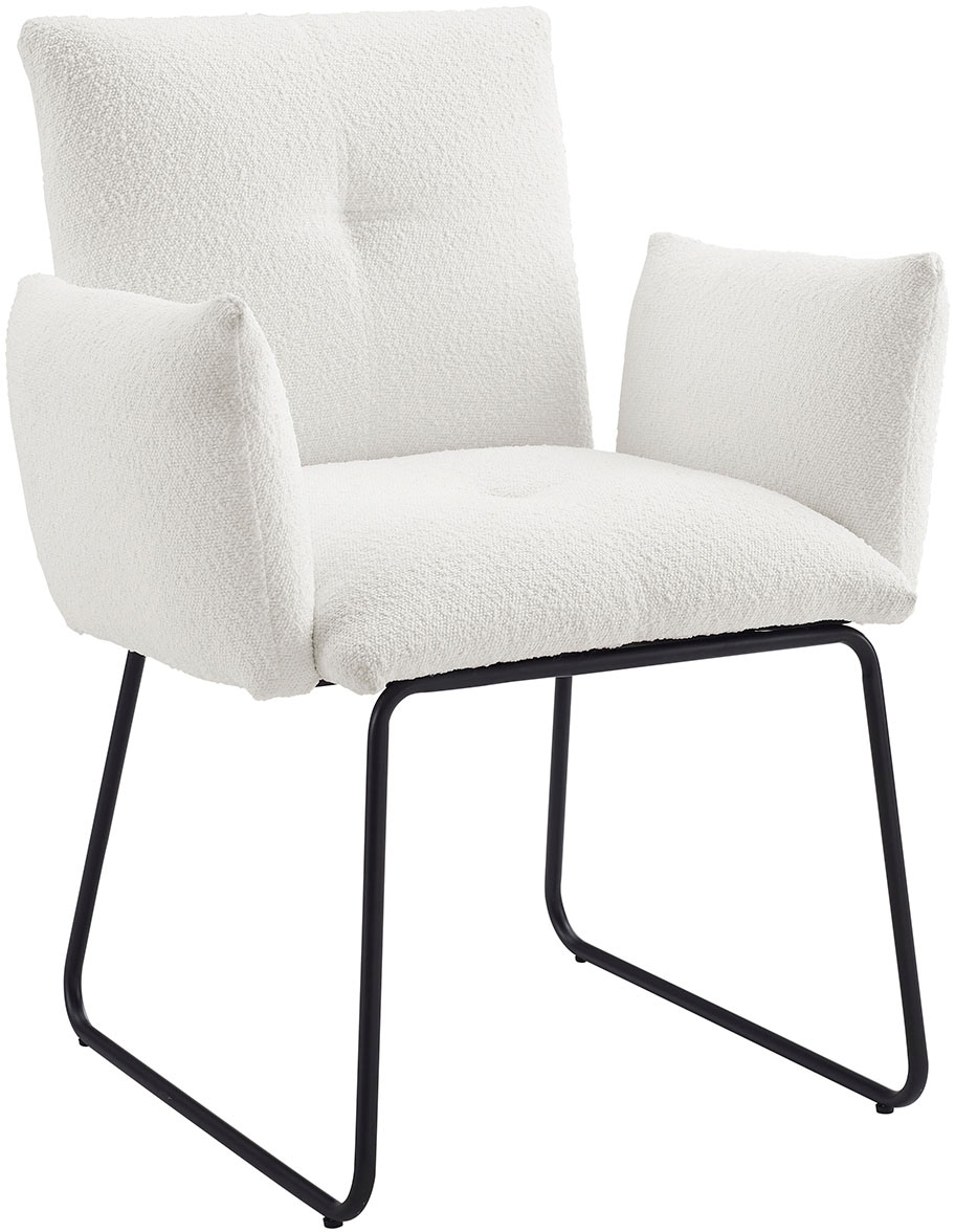 SalesFever Armlehnstuhl »Komfortabler Esszimmerstuhl mit Stil« () mit Wellenunterfederung