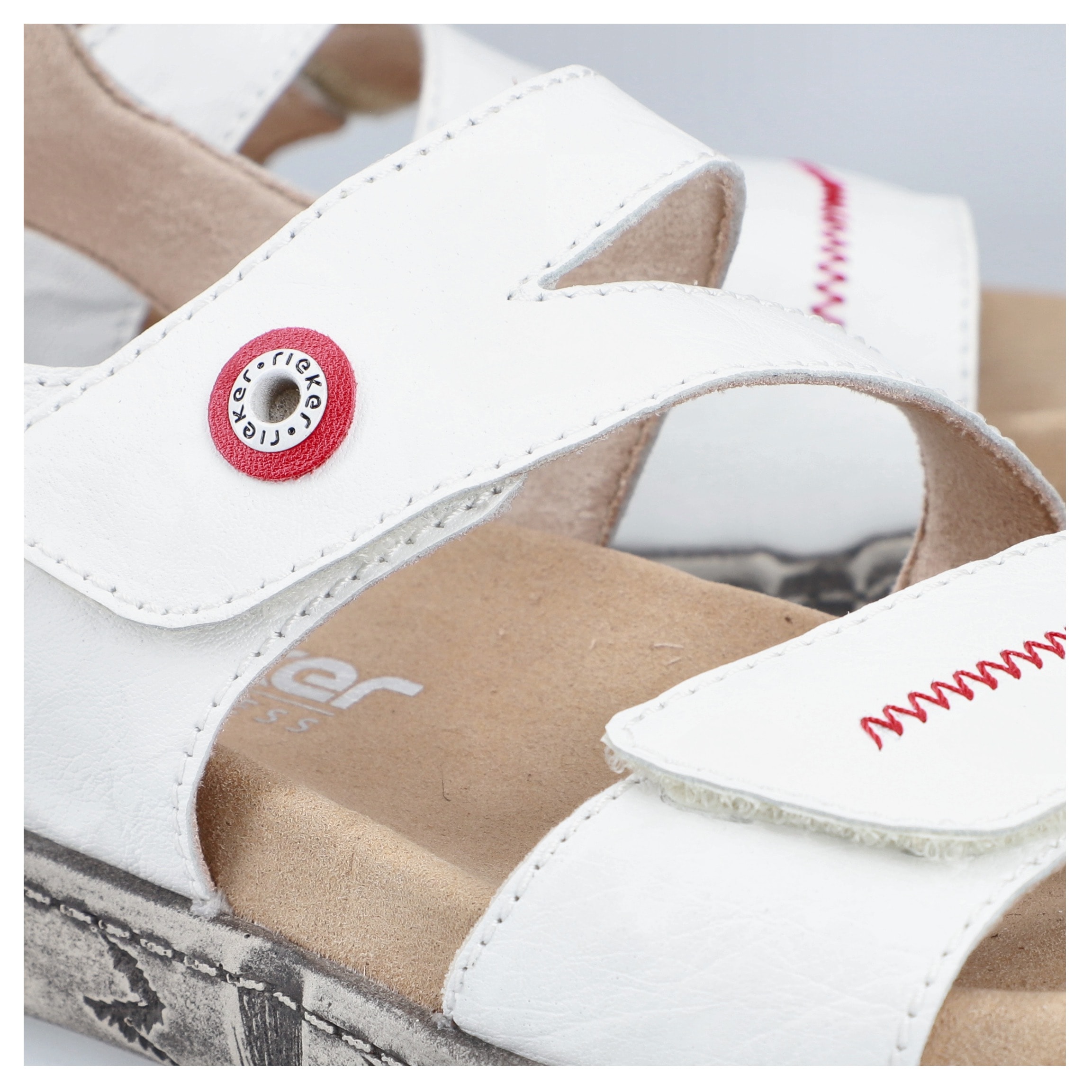 Rieker Sandale  Chaussure d'été, sandale velcro avec couture décorative