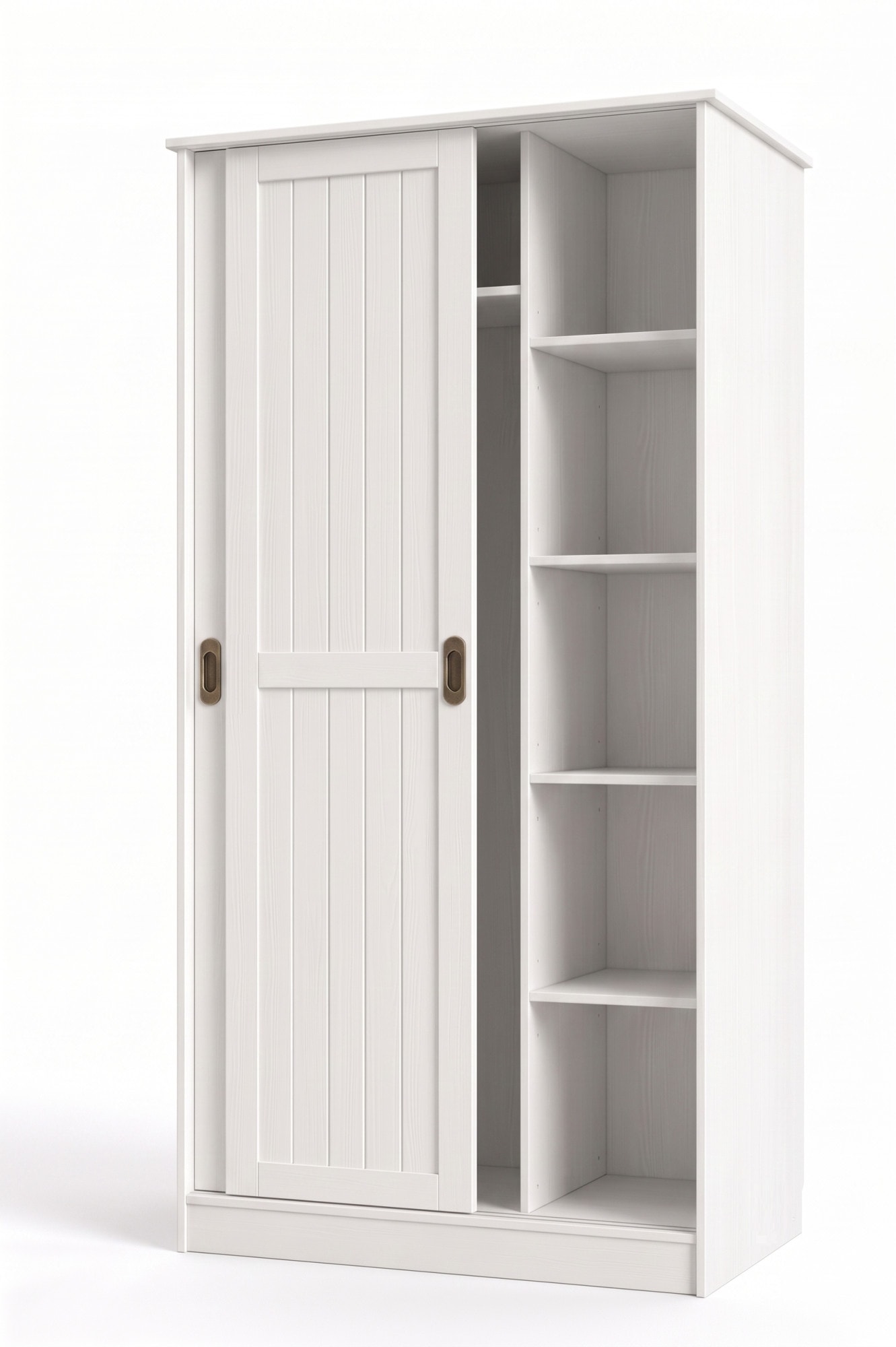 GOODproduct Garderobenschrank »Malmö Mehrzweckschrank mit Schiebetüren und Spiegel« aus massiver FSC®-zertifizierter Kiefer, B/T/H 93/37/187 cm