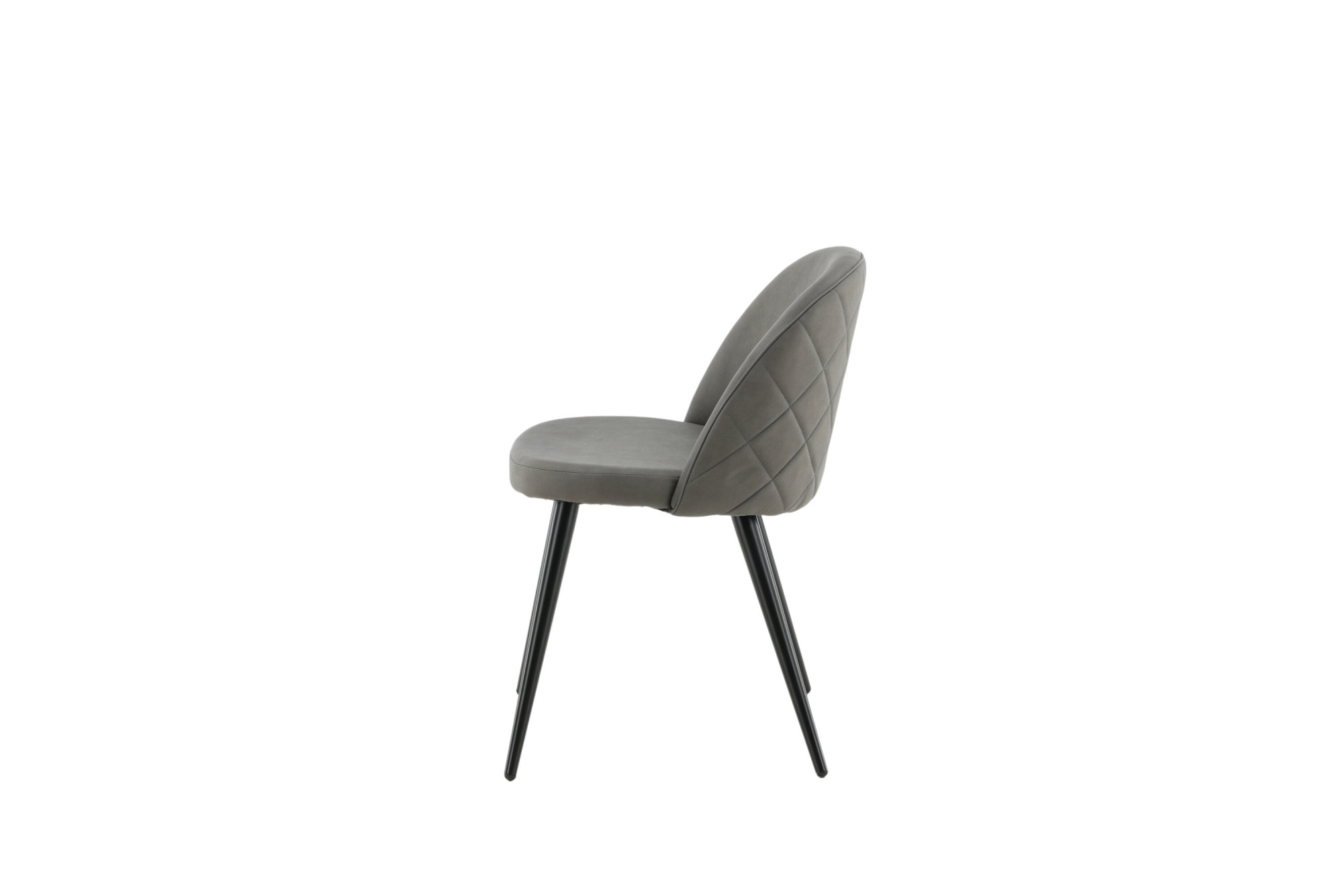 Venture Home Esszimmerstuhl »Velvet Stitches, 2er-Set Esszimmerstühle in Mikrofaser-Grau, 150 kg« () 2 Stk.Polsterstuhl, weicher Bezug, Steppung, schwarzes Eisen, edel