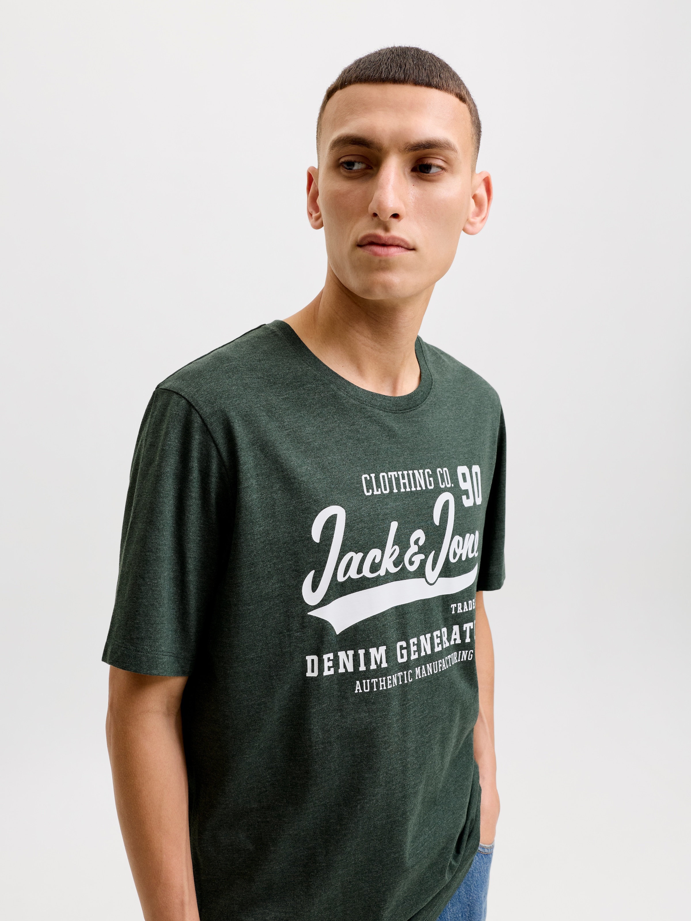 Jack & Jones T-shirt »JJELOGO TEE SS O-NECK 2 COL AW26 SN« coton, coupe régulière