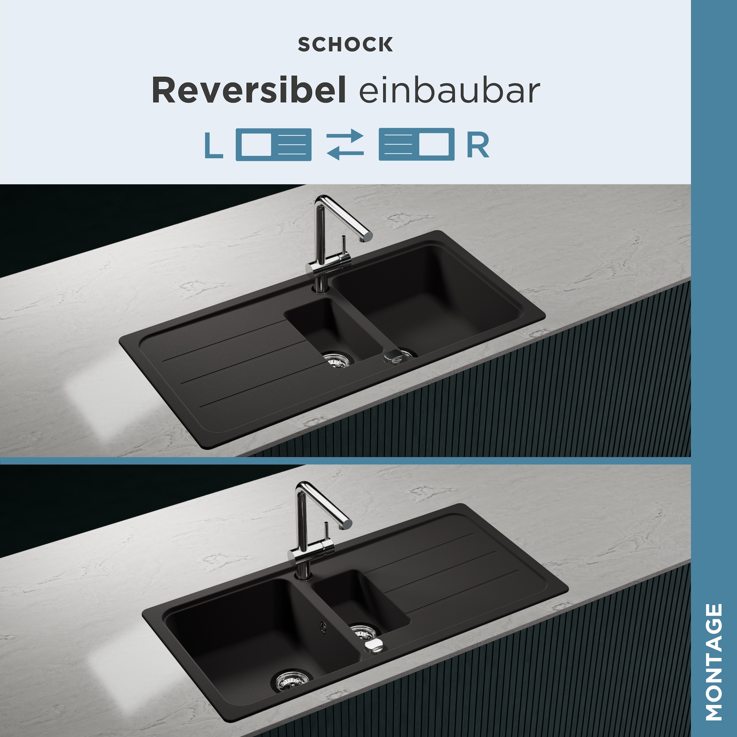 Schock Granitspüle »Formhaus« mit Restebecken