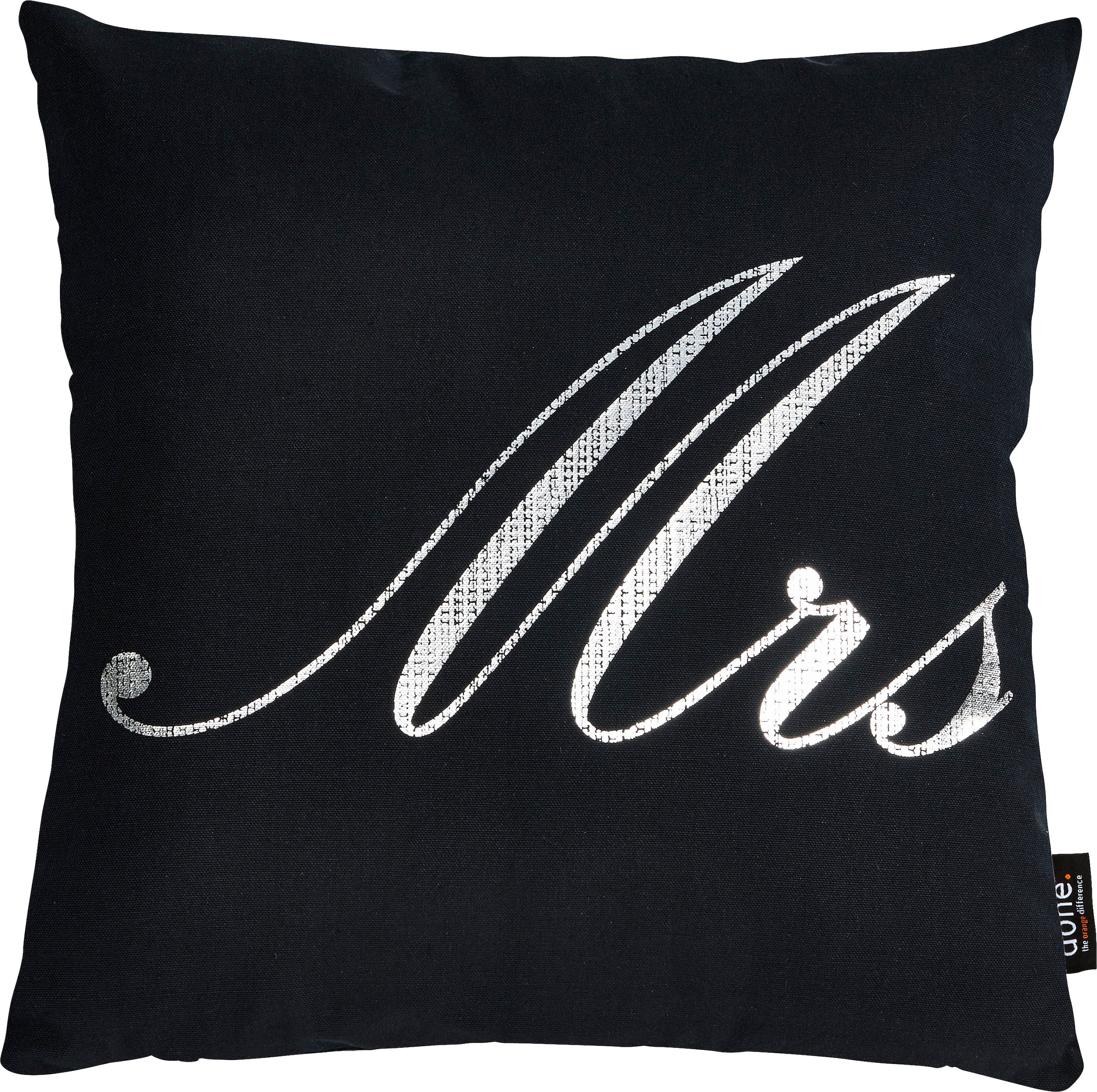 done.® Dekokissen »Stone Mrs« mit Schriftzug Mrs, Kissenhüle mit Füllung, 1 Stück
