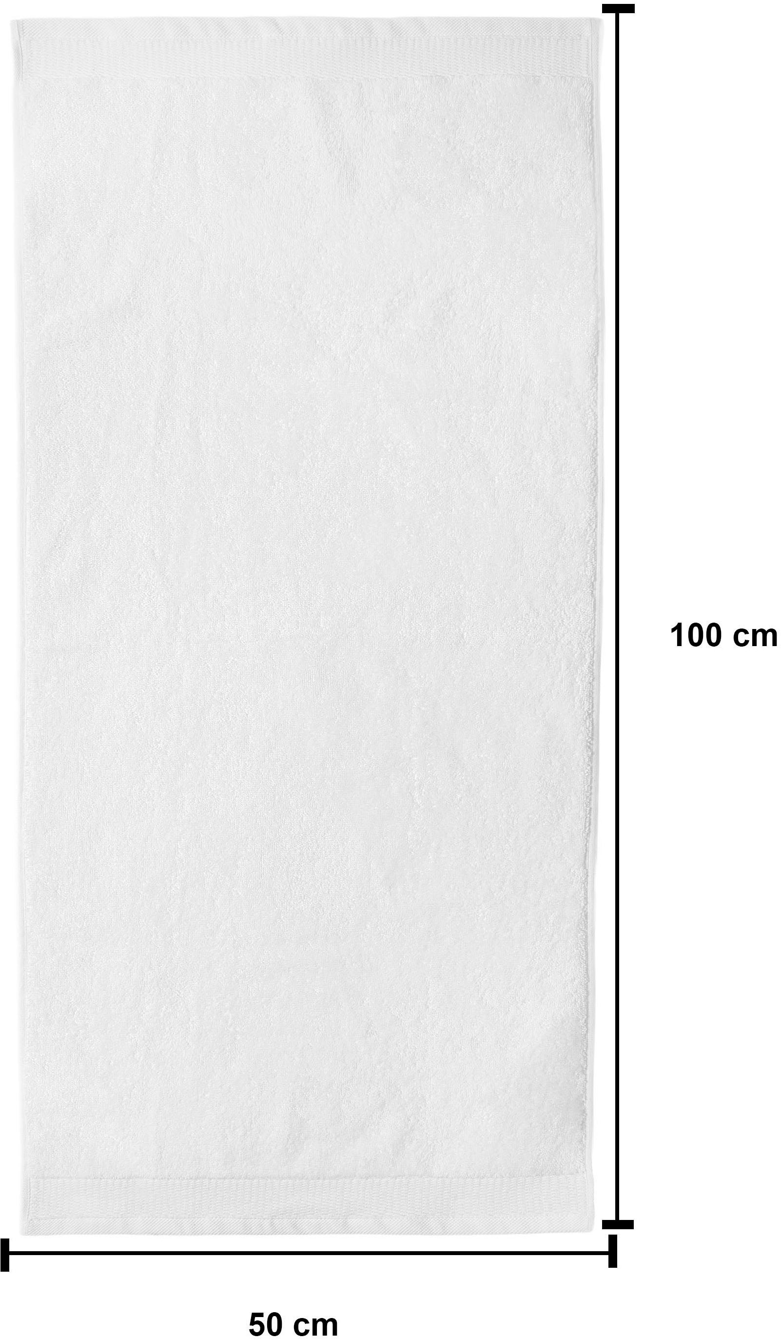 GOODproduct Handtücher »Fenya, flauschig und weich, Premium Handtücher 550gr/m²« mit Bordüre, Set, 100% Baumwolle, Hotel-Qualität, 5 Jahre Garantie